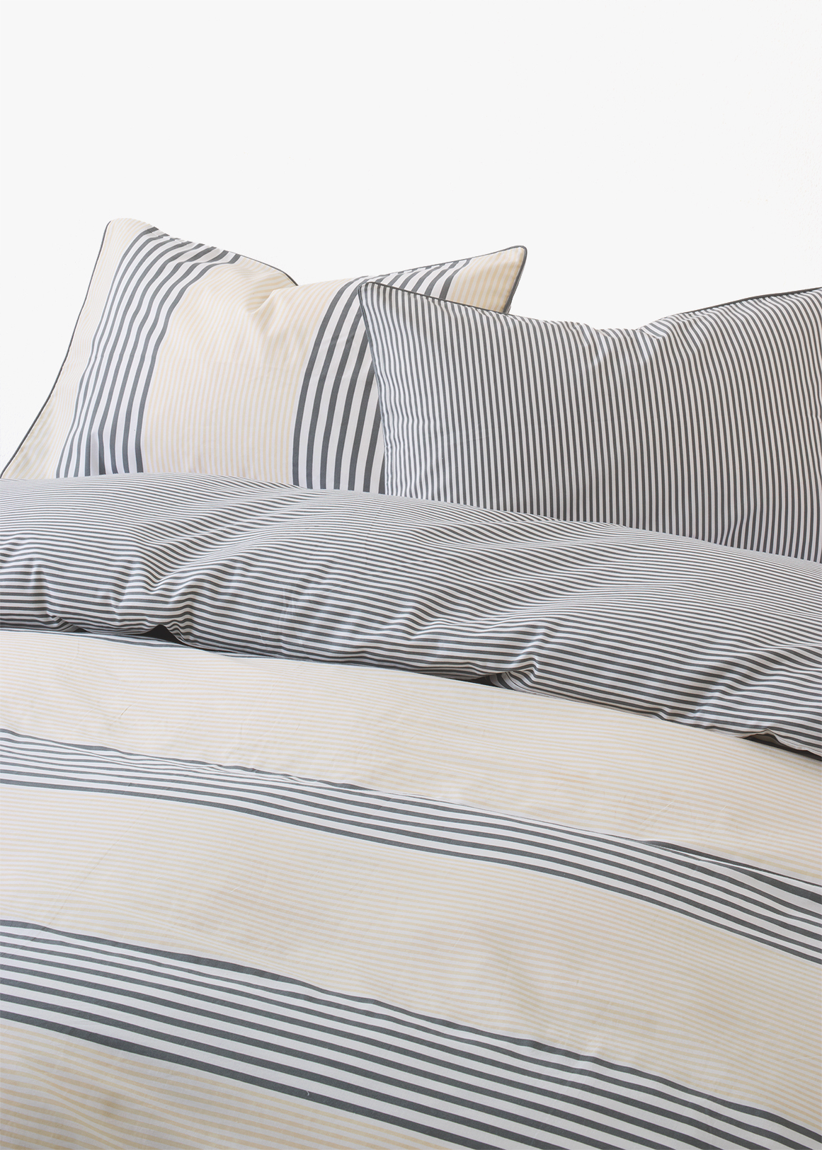 144TC Coastal Stripe Cotton Duvet Cover Set