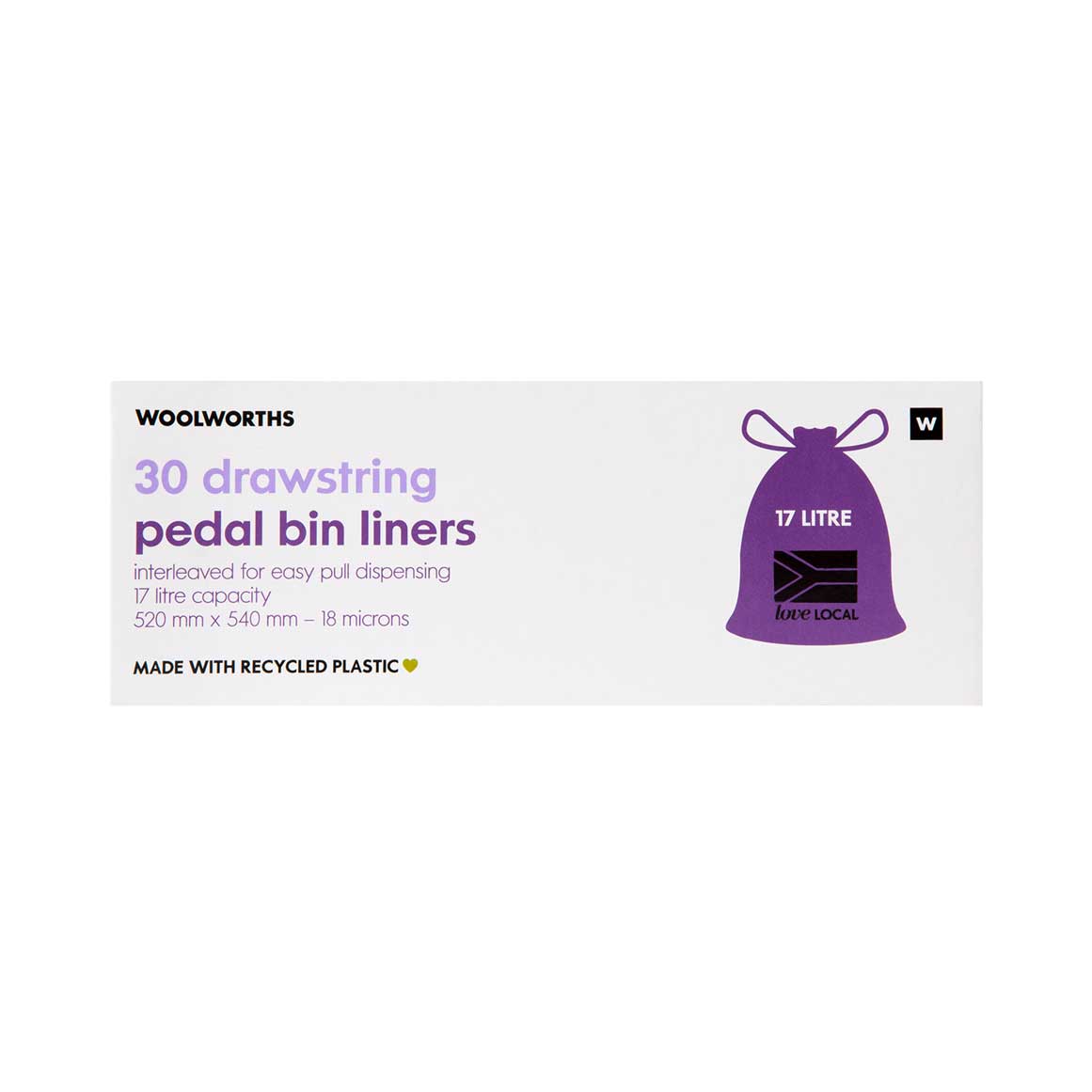 17 L Drawstring Pedal Bin Liners 30 pk