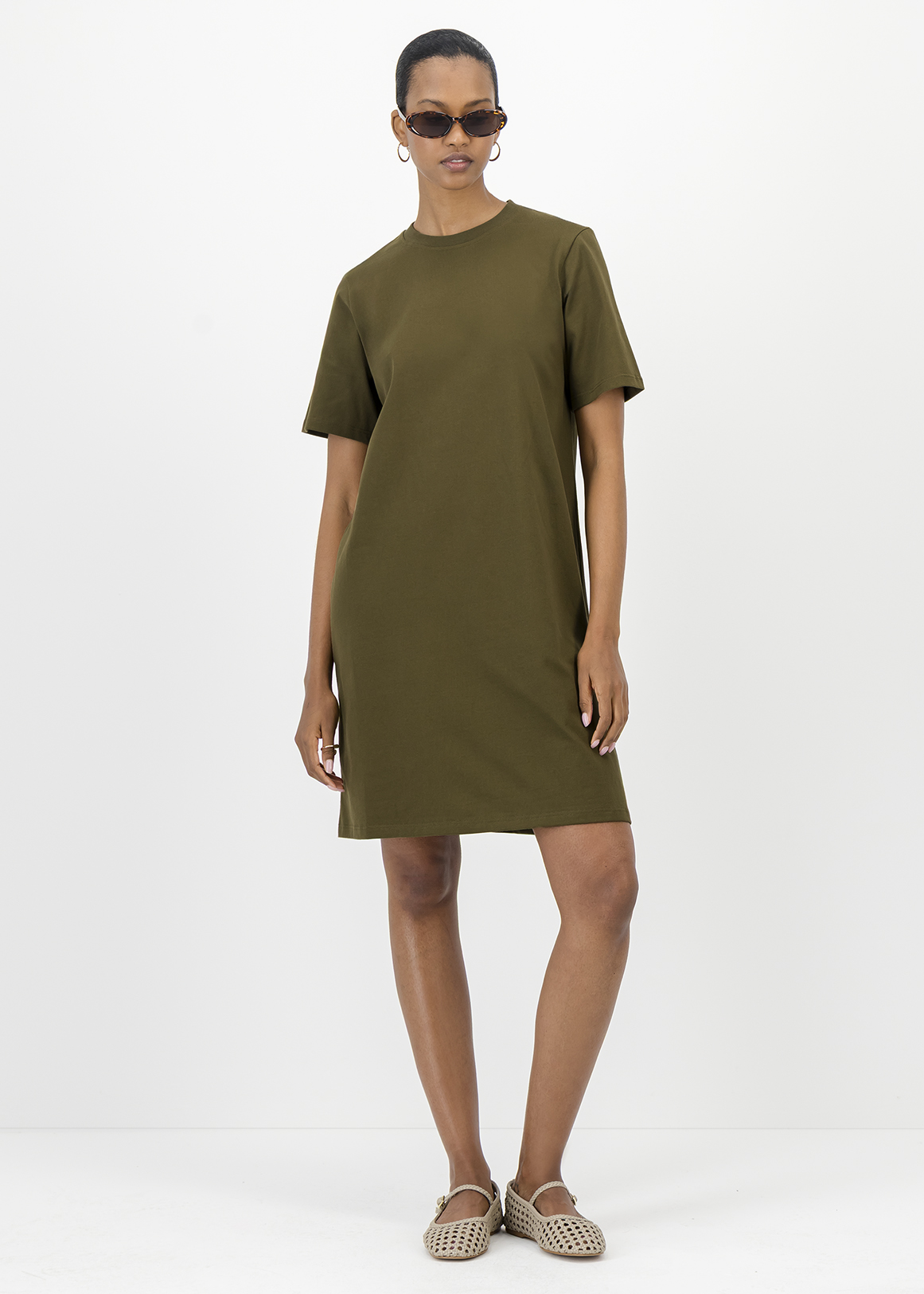 A-line Cotton T-shirt Dress