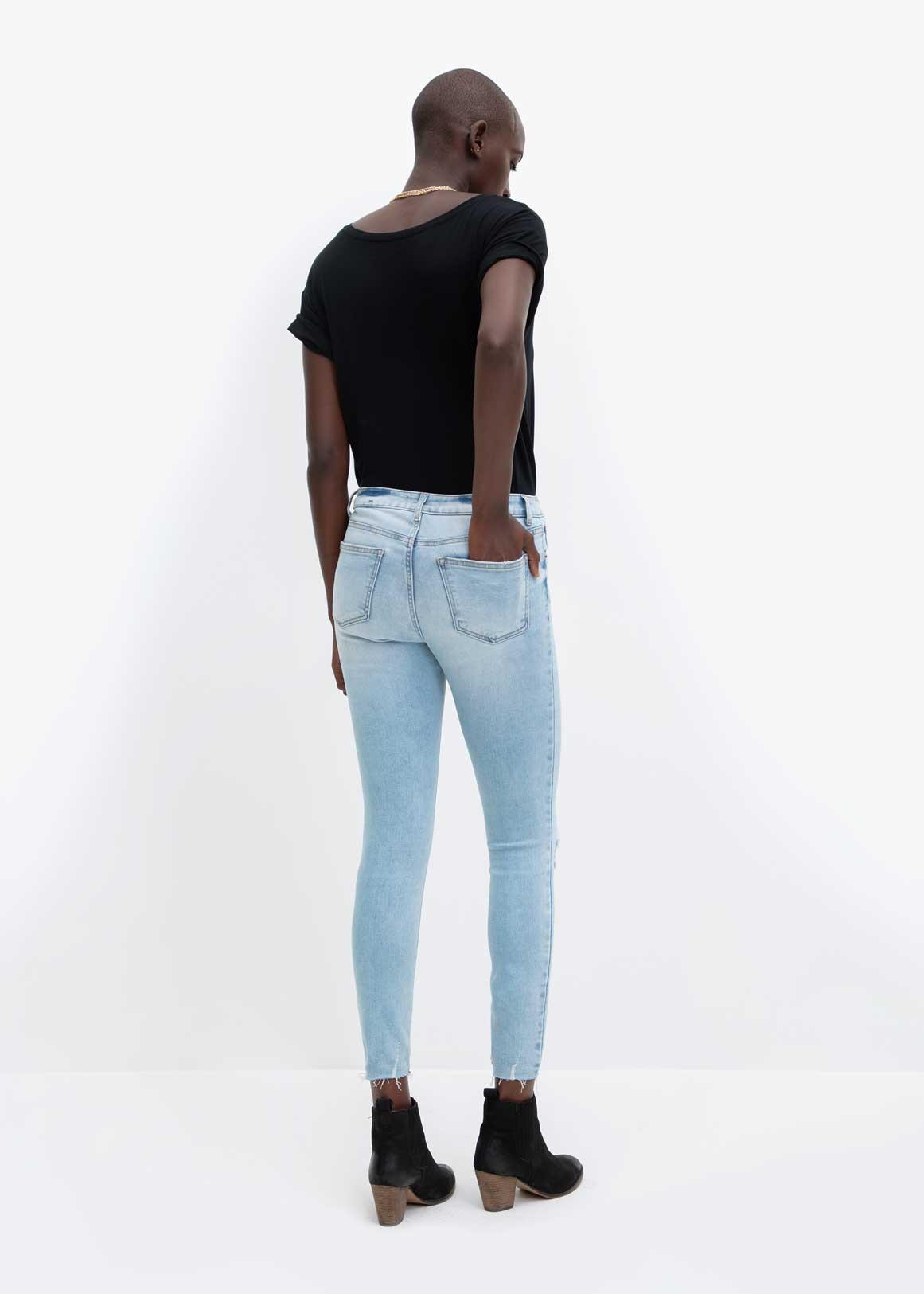 Mid waist skinny jeans - Light Blue