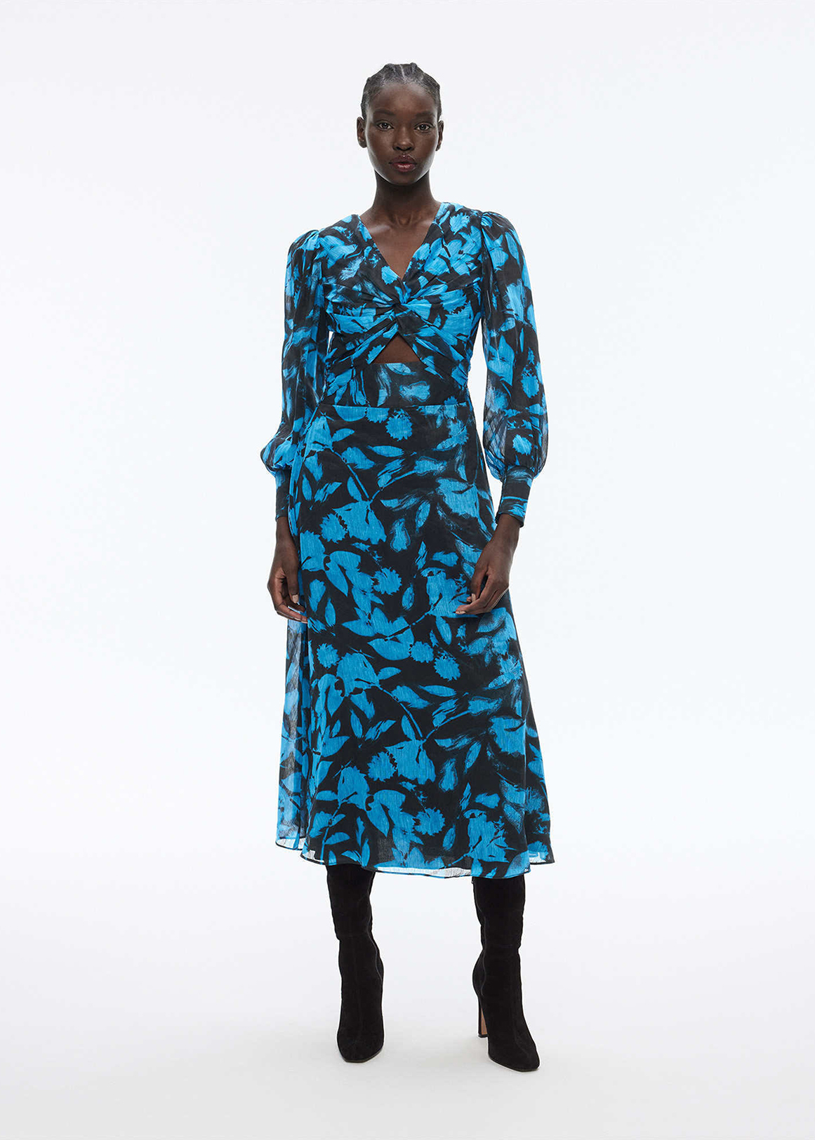 Abstract Textured Print Dress | Woolworths.co.za