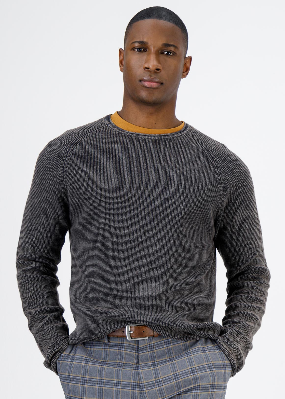 Acid Wash Slim Fit Knit Pullover | Woolworths.co.za