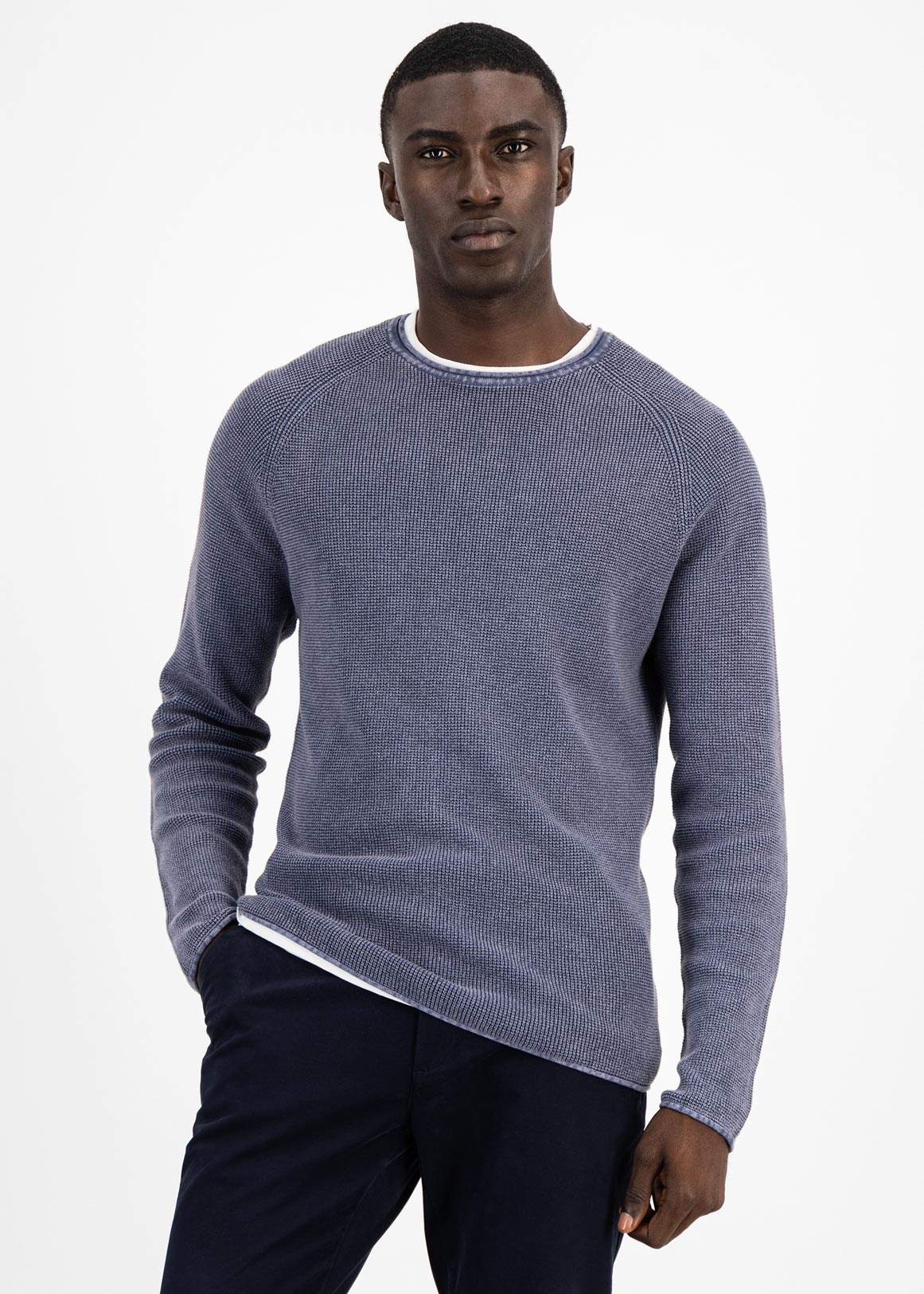 Acid Wash Slim Fit Knit Pullover | Woolworths.co.za