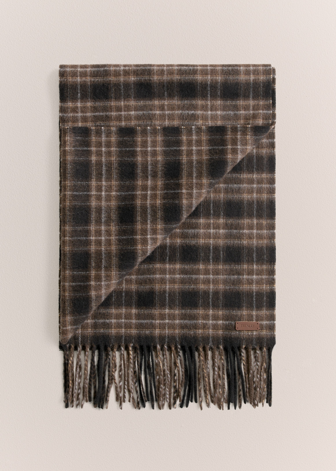 Alba Wool Cashmere Check Scarf