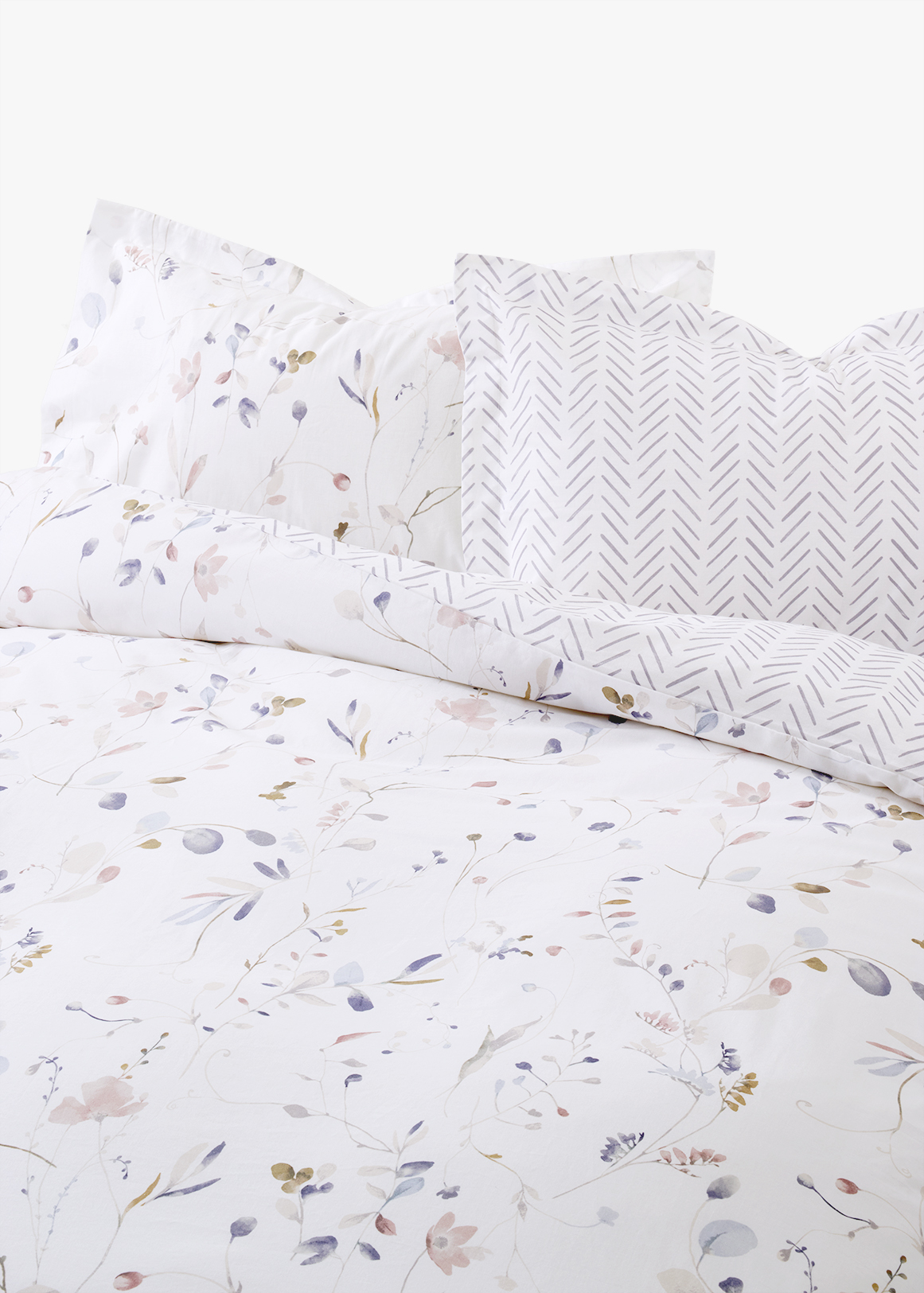Amara Floral 144TC Cotton Printed Duvet Cover Set