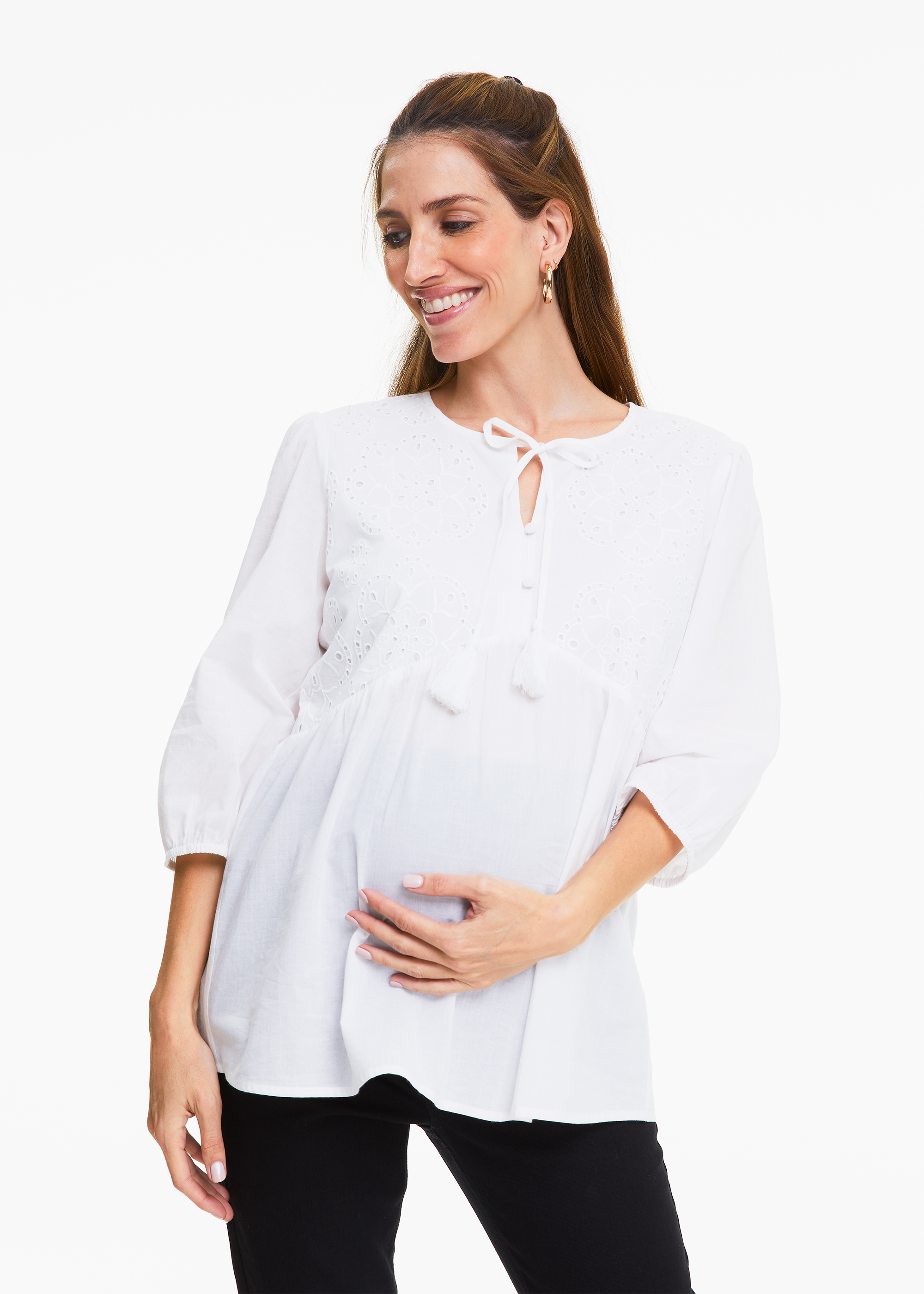 Anglaise Tassel Tie Maternity Tunic | Woolworths.co.za