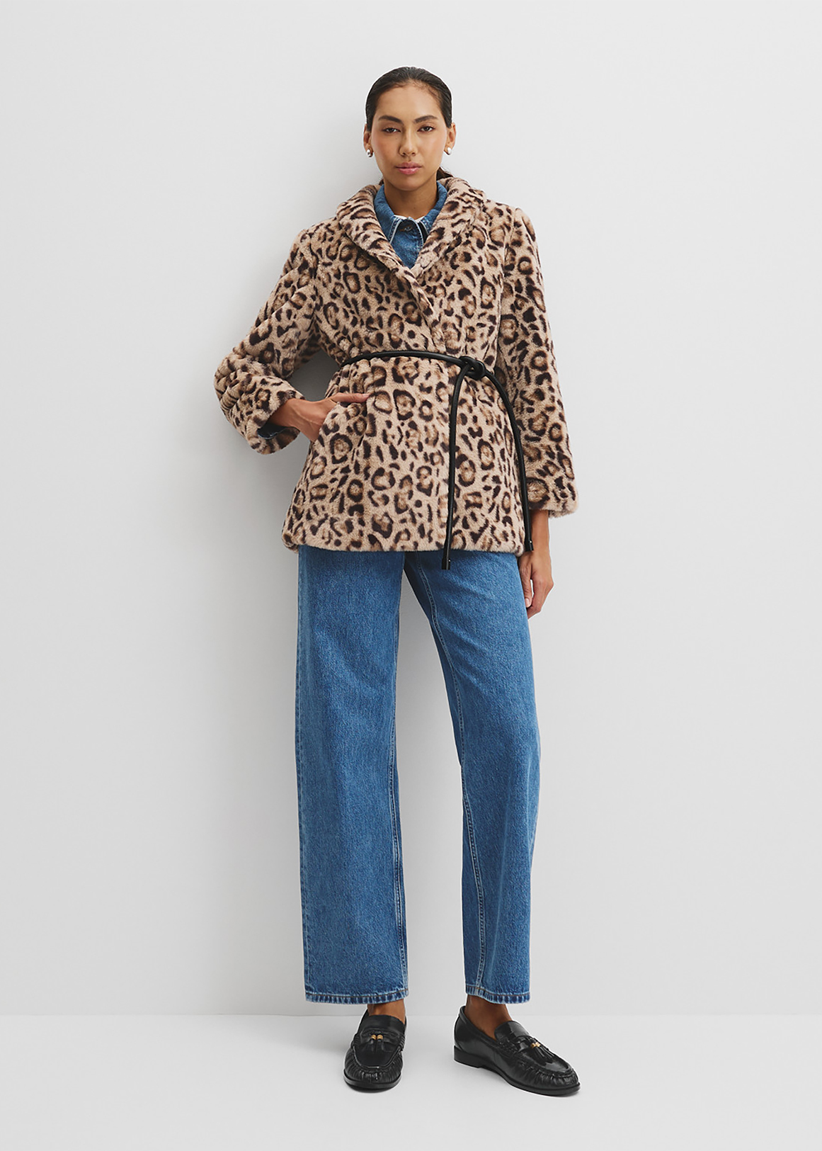 Animal Faux Fur Coat