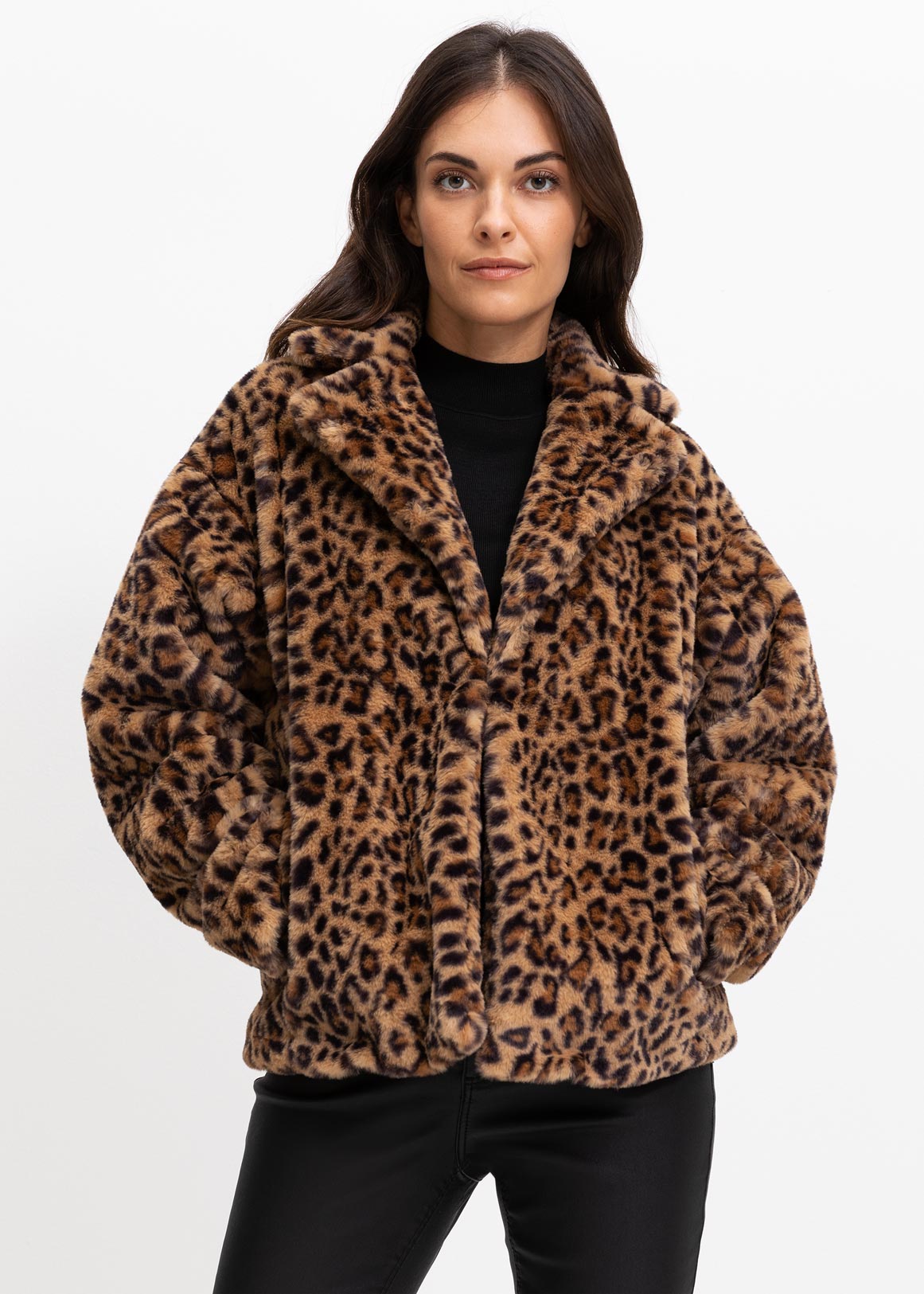 Animal Print Faux Fur Coat | Woolworths.co.za