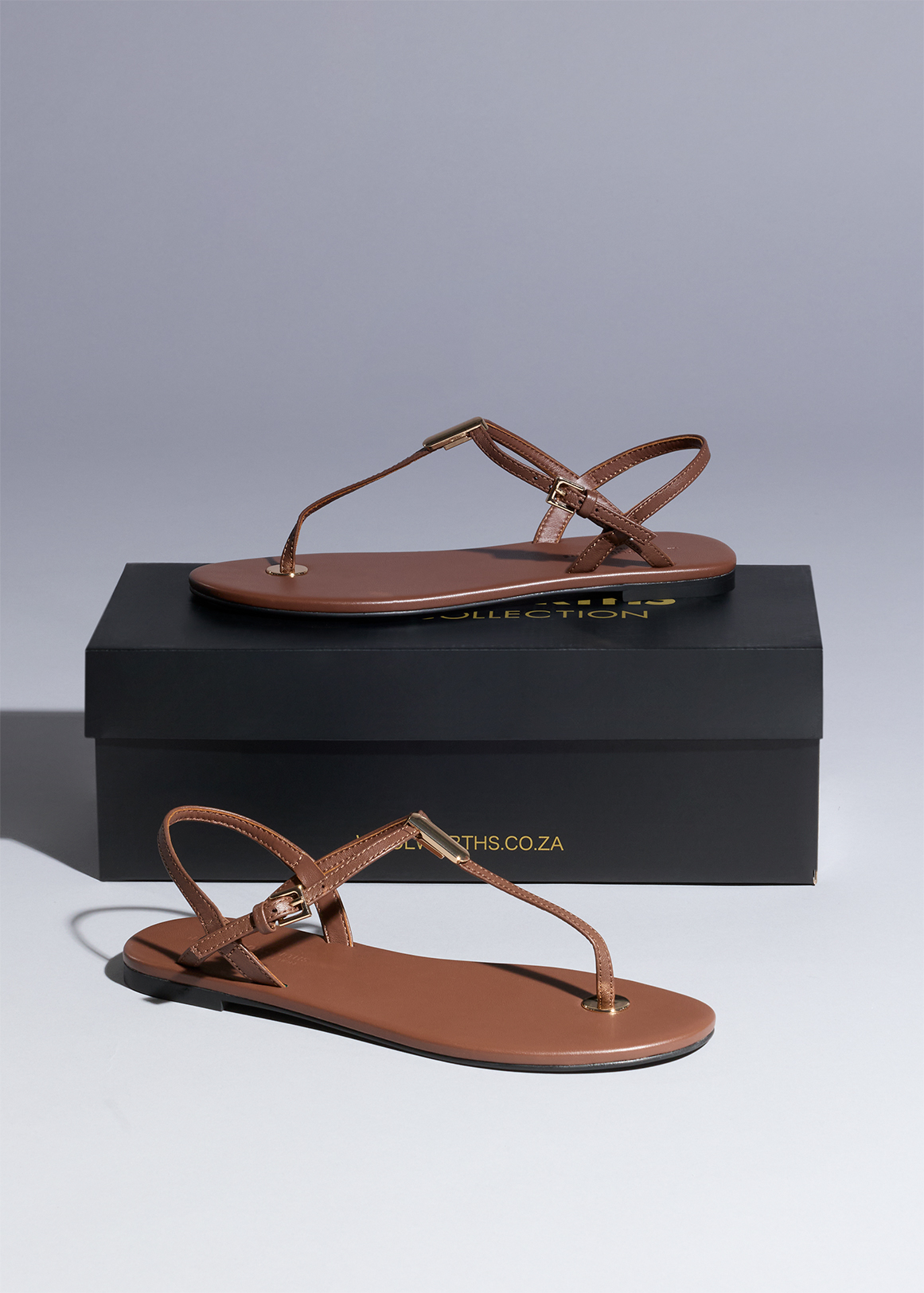 Ankle Strap Slingback Leather Sandals