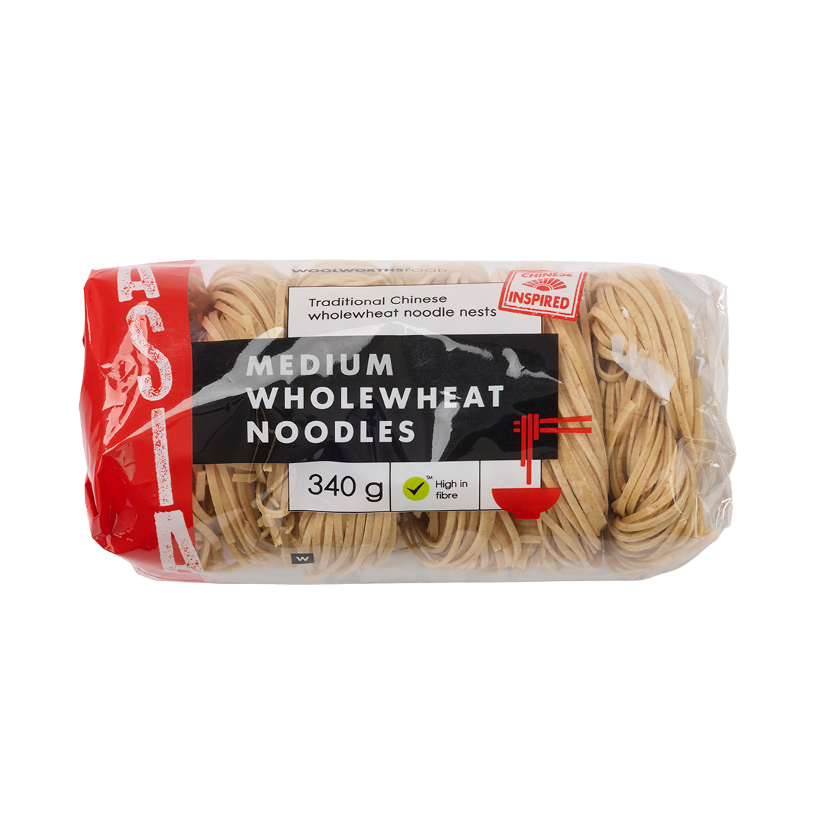 Asian Medium Wholewheat Noodles 340 g