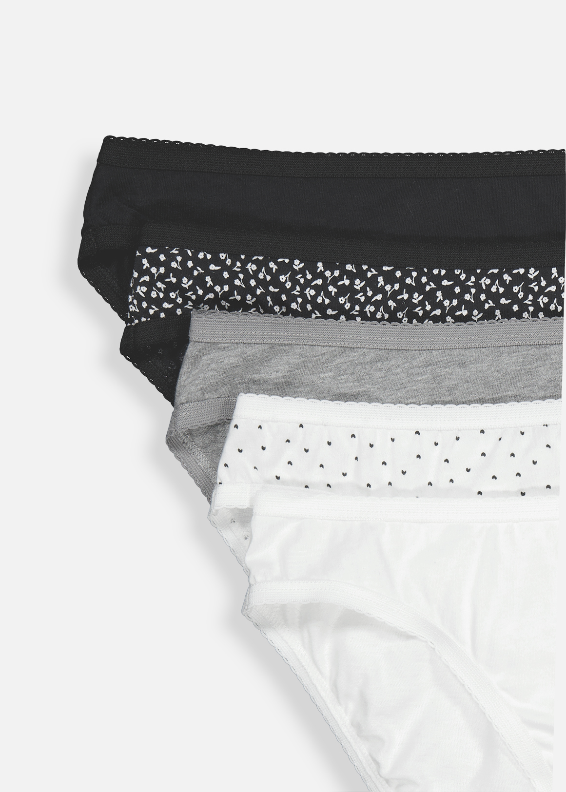 Assorted Cotton Bikinis 5 Pack