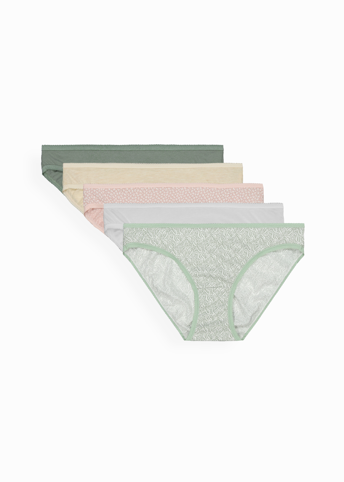 Assorted Cotton Bikinis 5 Pack