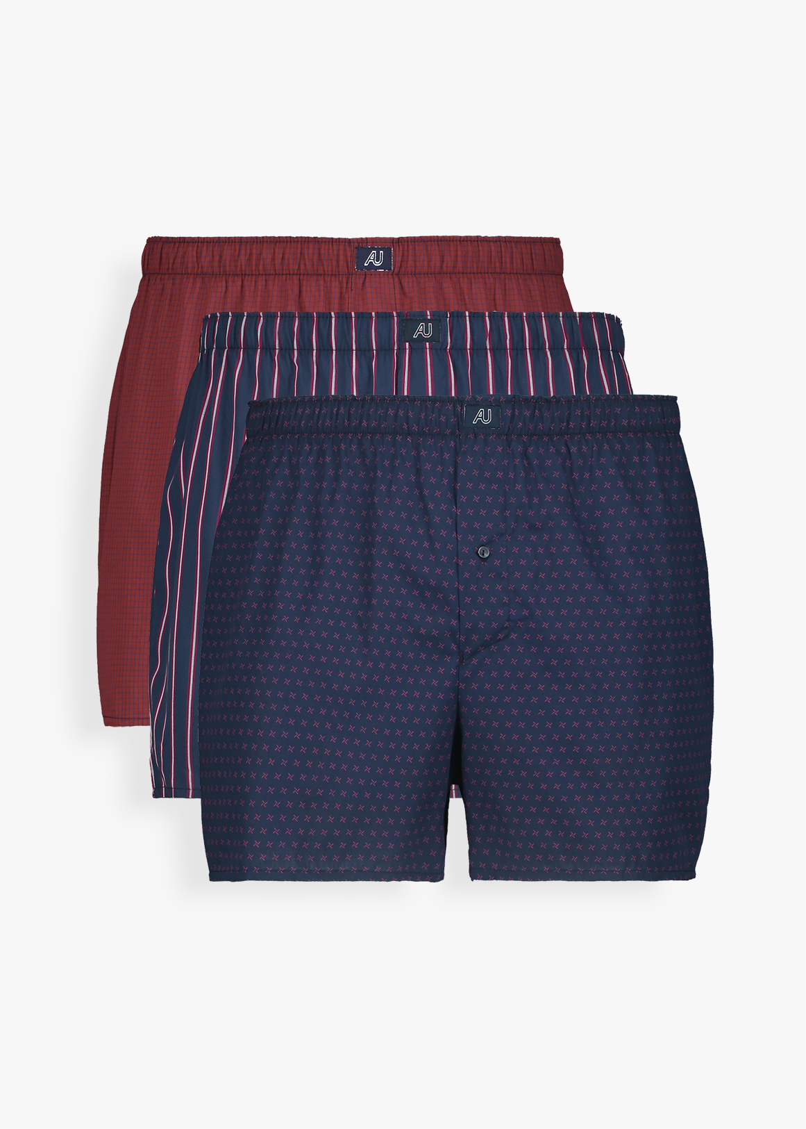 Assorted Cotton Boxers 3 Pack