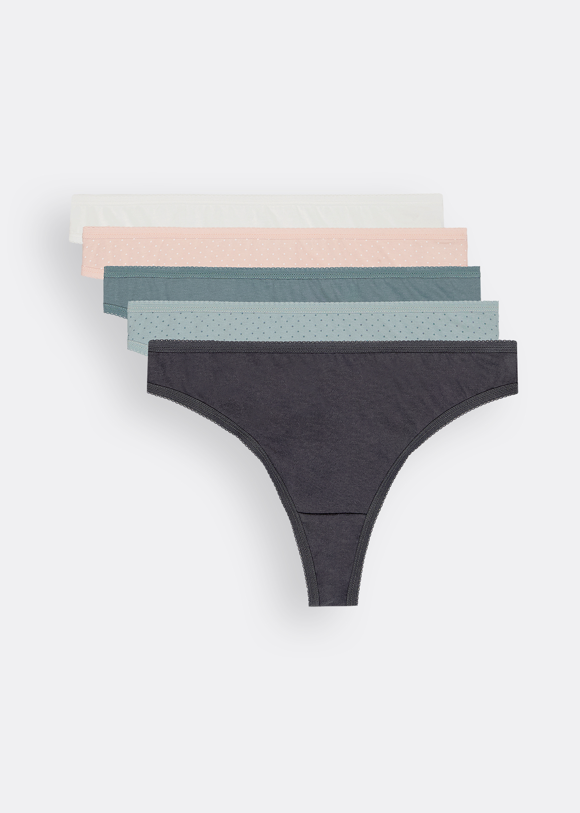 Assorted Cotton G-strings 5 Pack