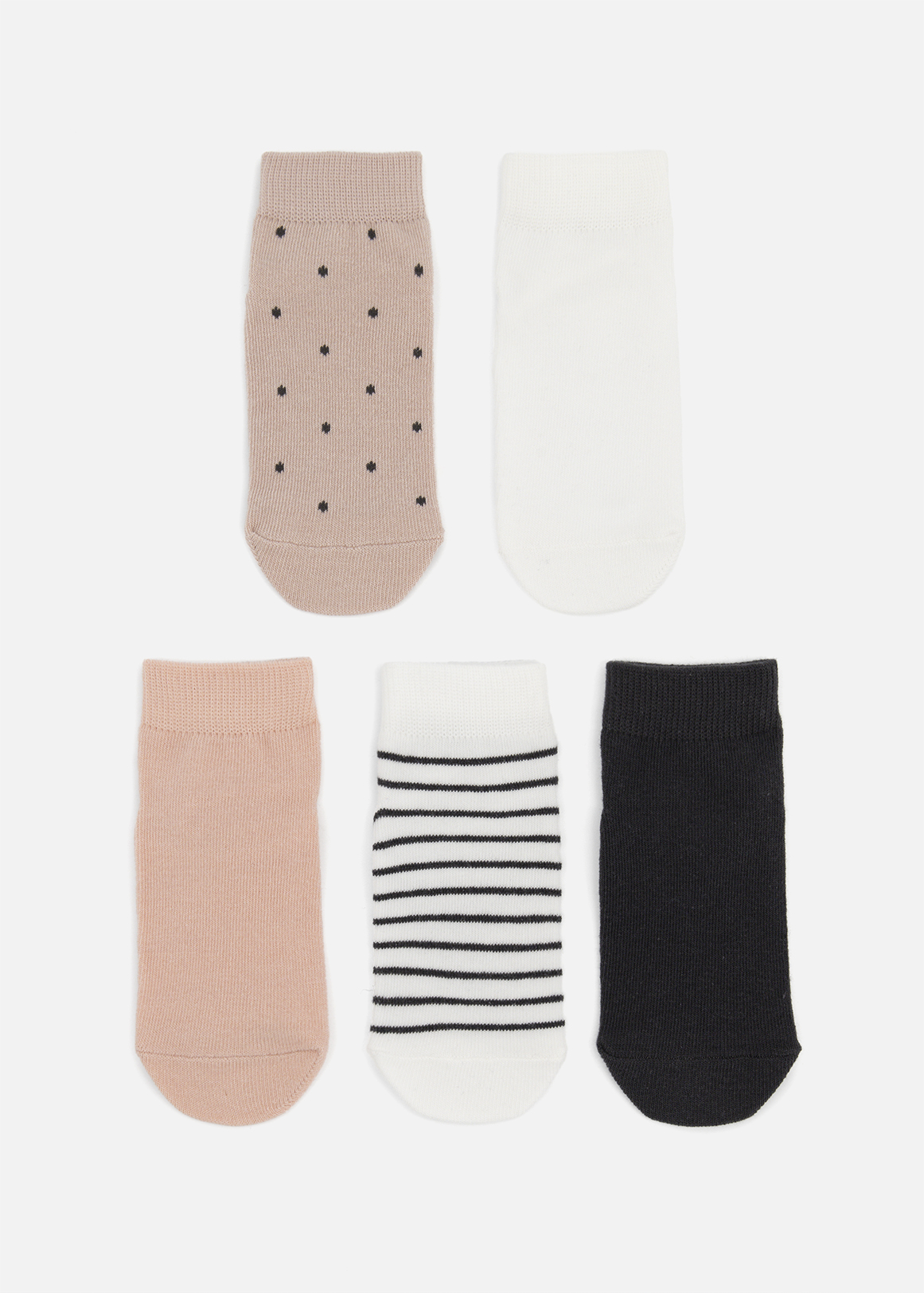 Assorted Cotton Rich Cropped Socks 5 Pack