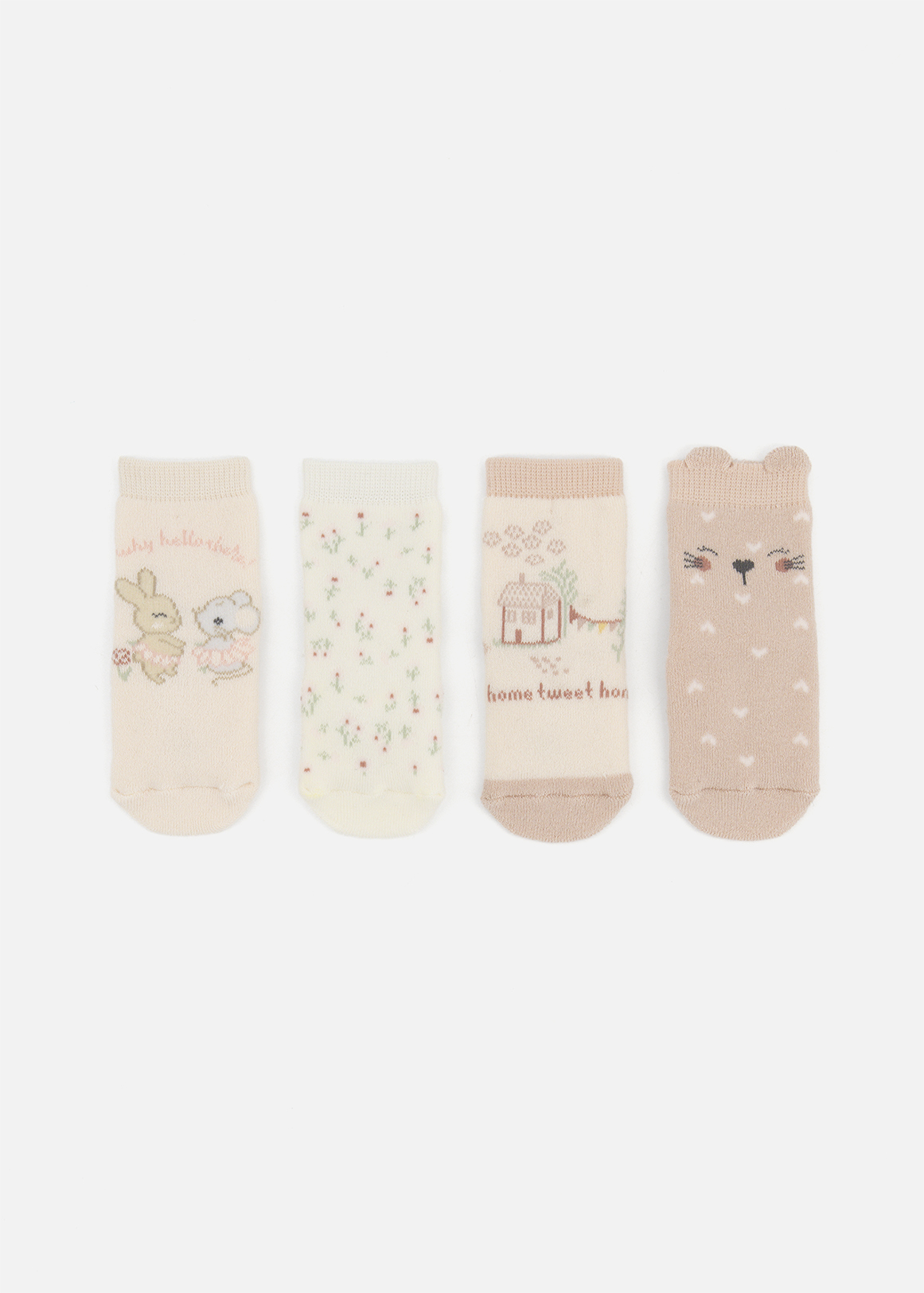 Assorted Cotton Rich Socks 4 Pack