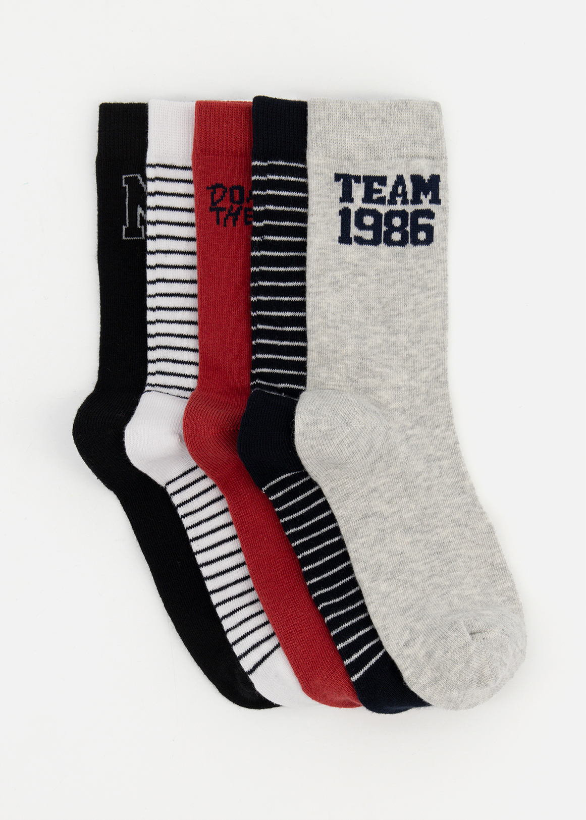 Assorted Cotton Rich Socks 5 Pack