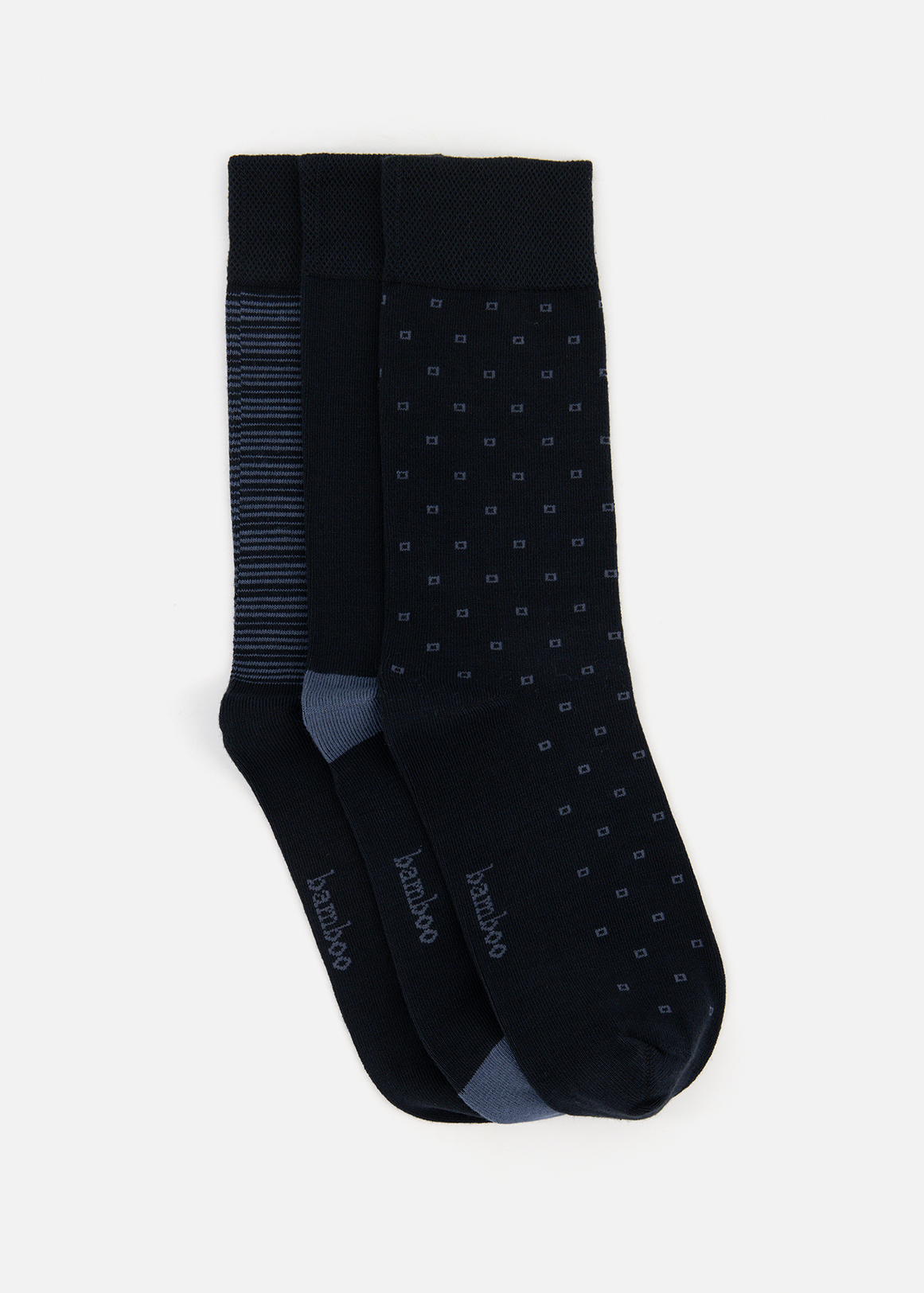 Assorted Navy Cotton Rich Socks 3 Pack