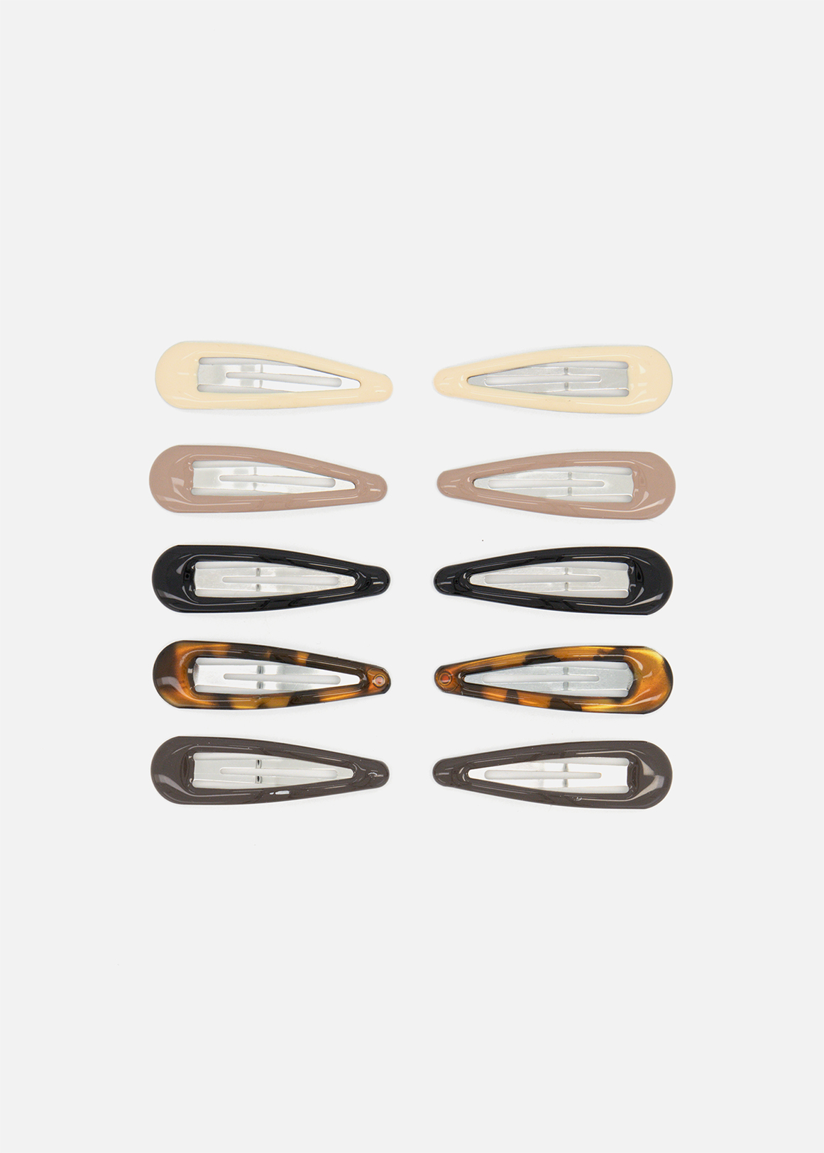 Assorted Snapper Hair Clips 10 Pack