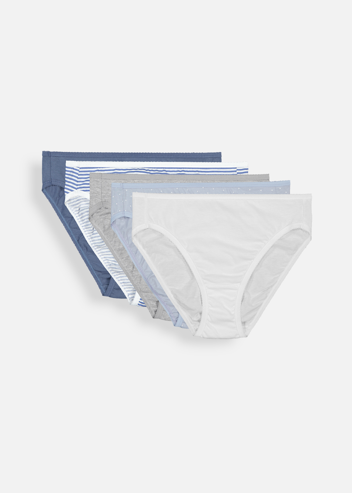 Assorted Stretch Cotton Hi-legs 5 Pack