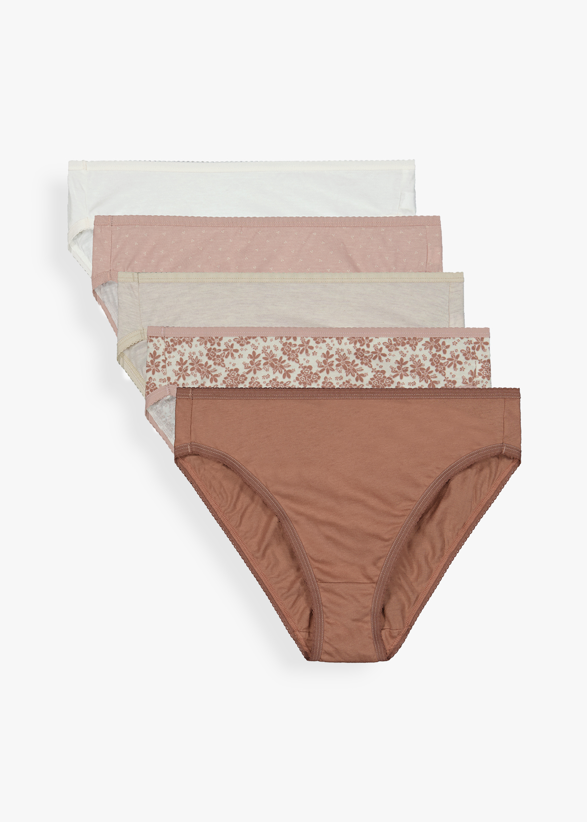 Assorted Stretch Cotton Hi-legs 5 Pack