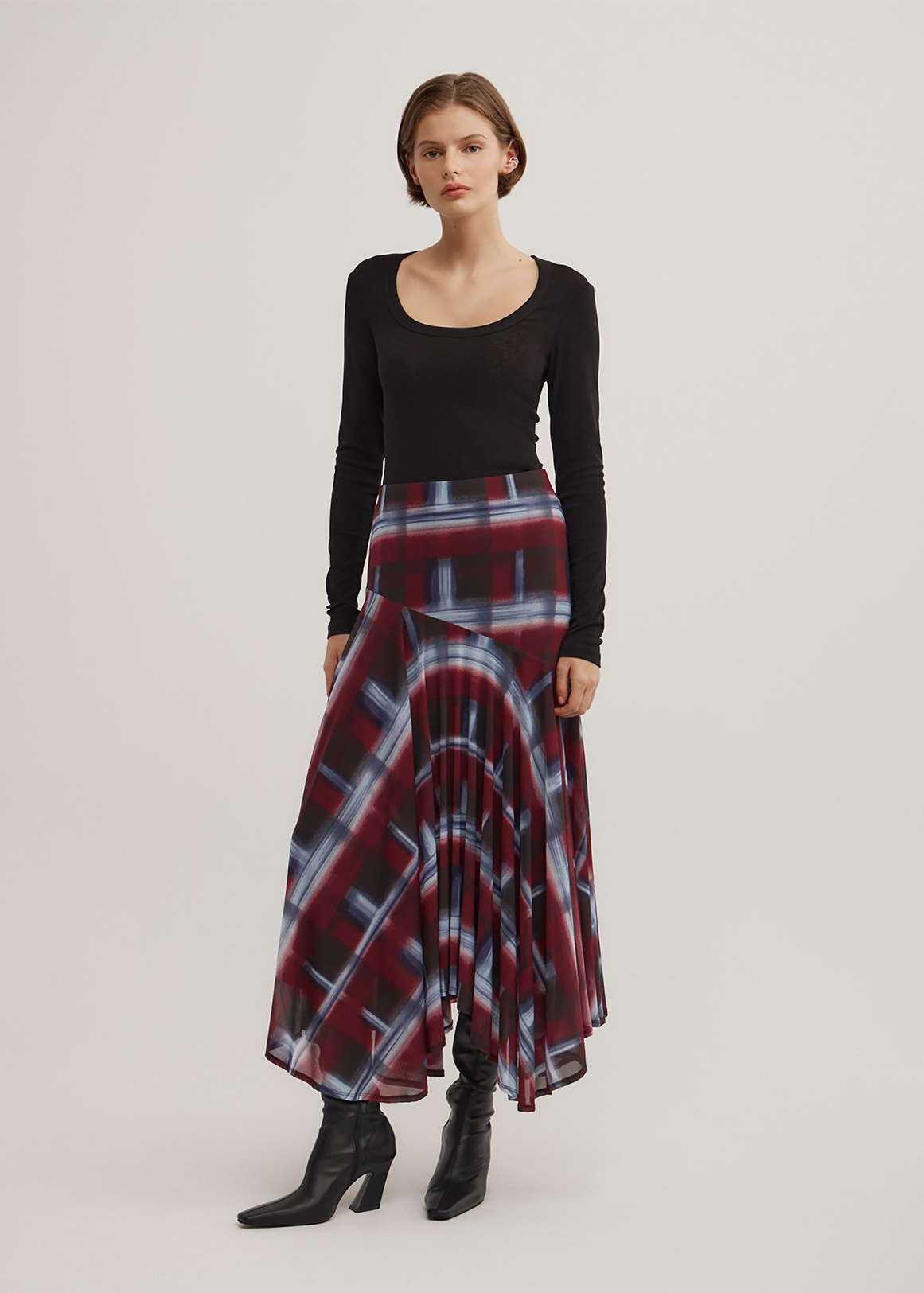 Asymmetric Drape Skirt