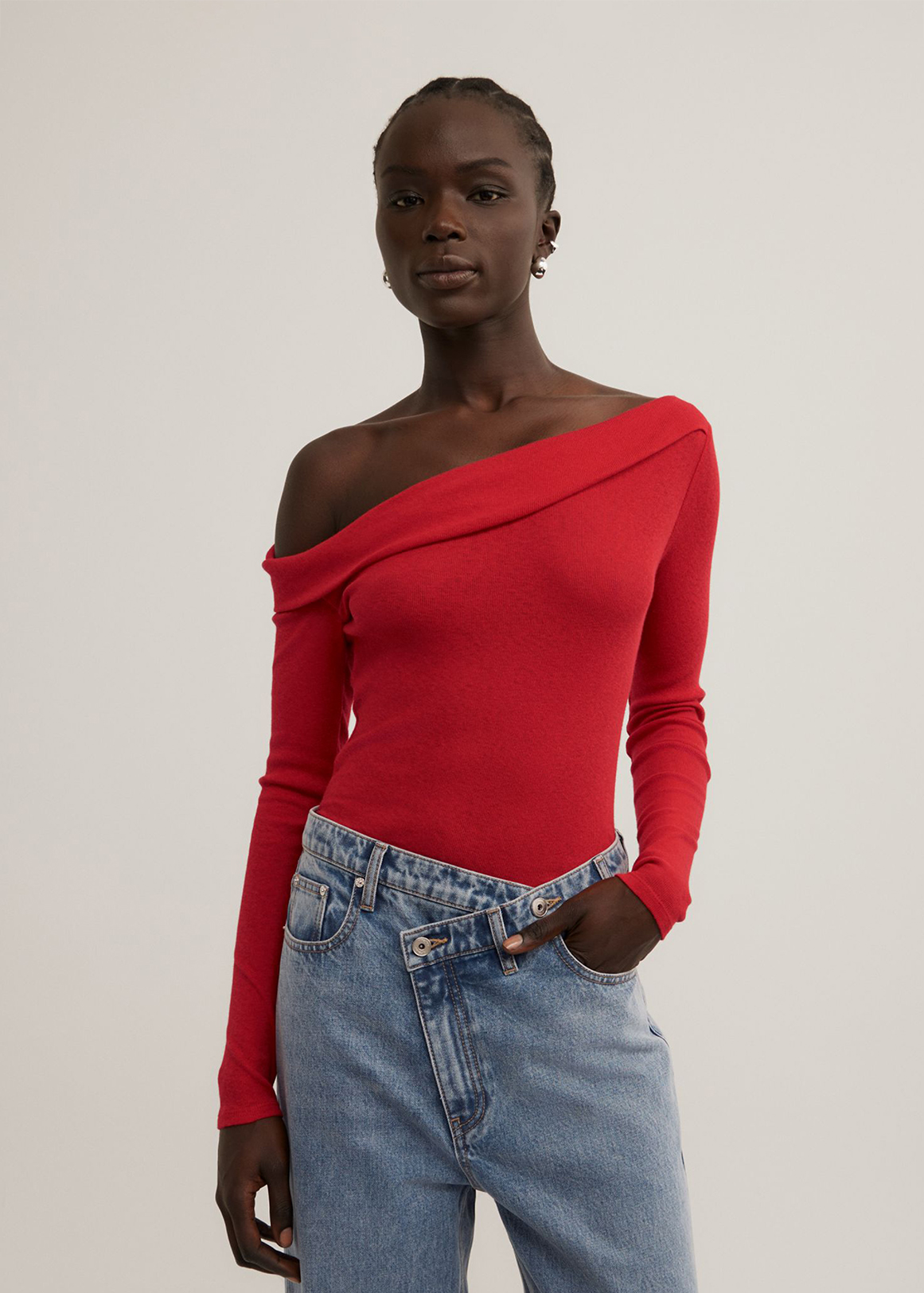 Asymmetric Long Sleeve Top