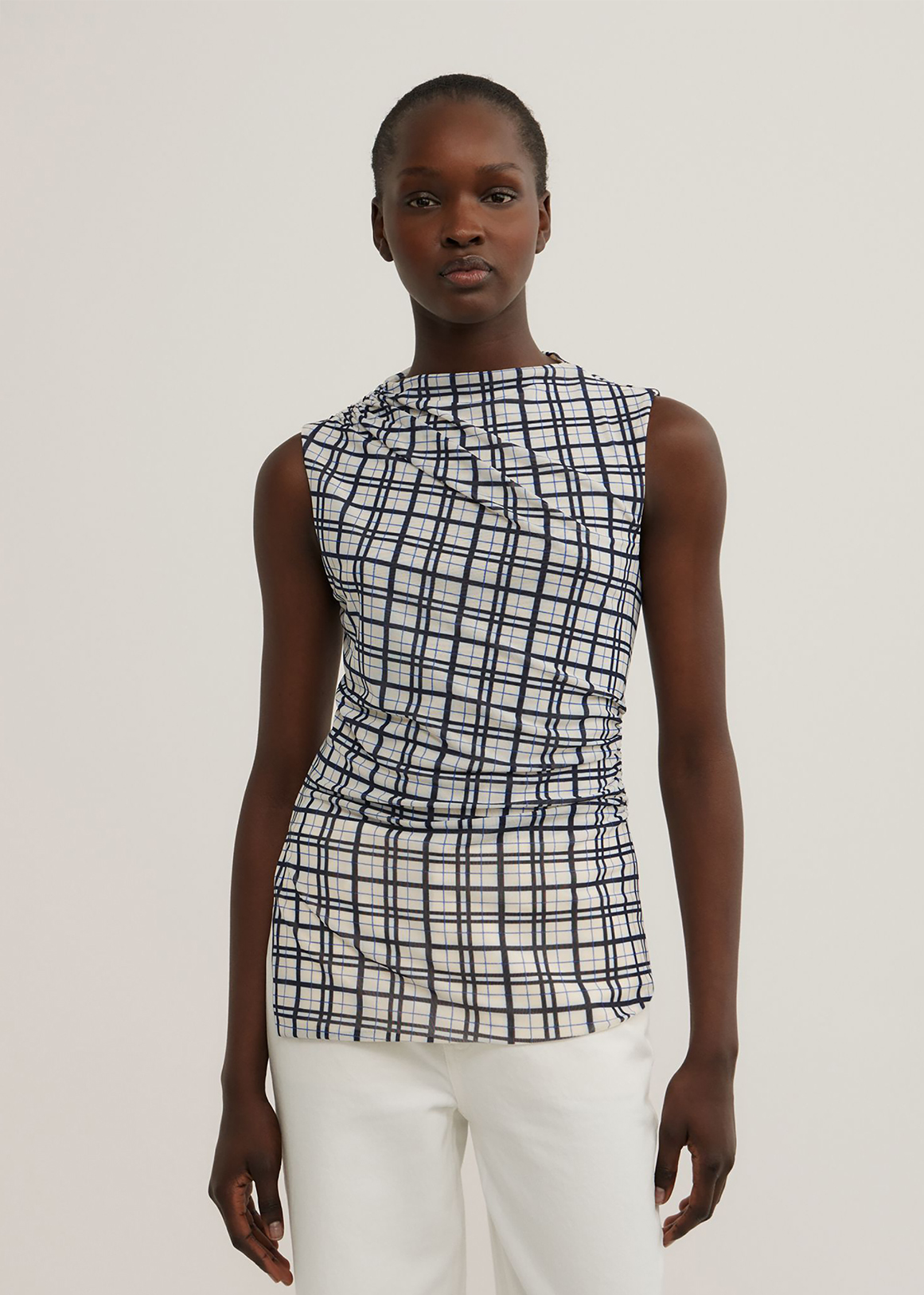 Asymmetric Mesh Tank Top