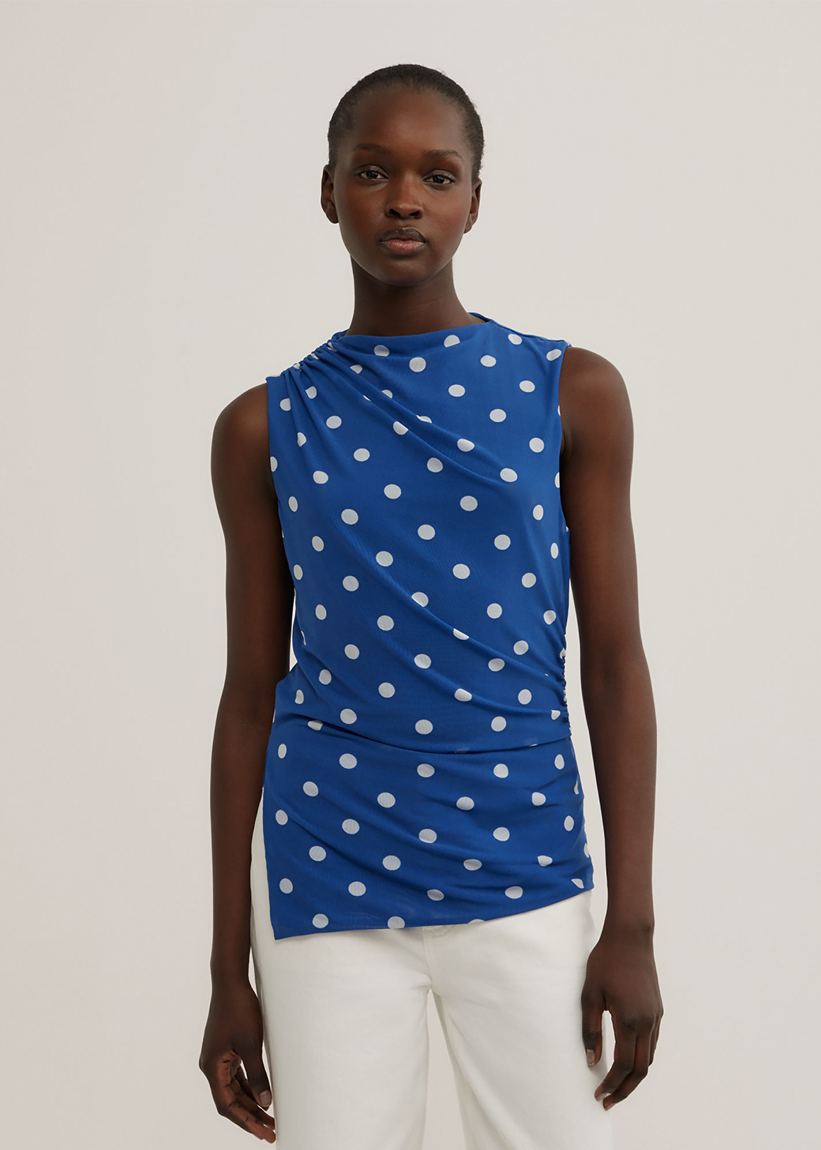 Asymmetric Mesh Tank Top