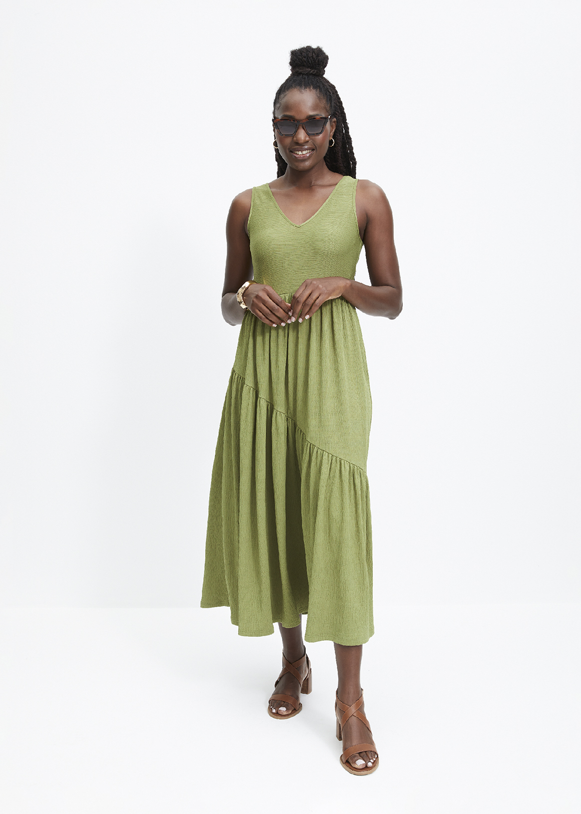 Asymmetric Tiered Maxi Dress | Woolworths.co.za