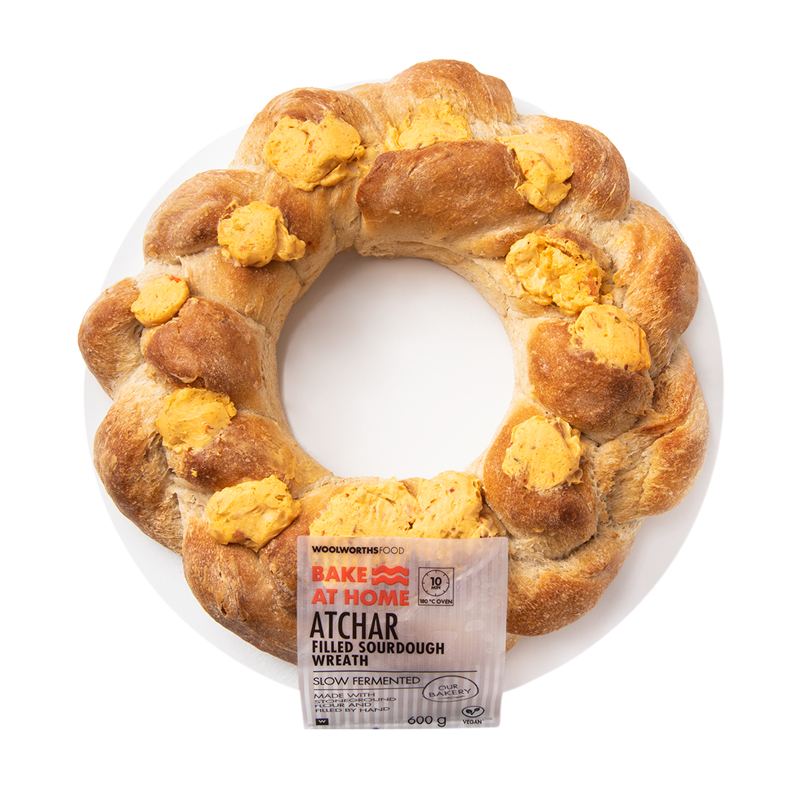Atchar Filled Sourdough Wreath Bread 600 g | Woolworths.co.za