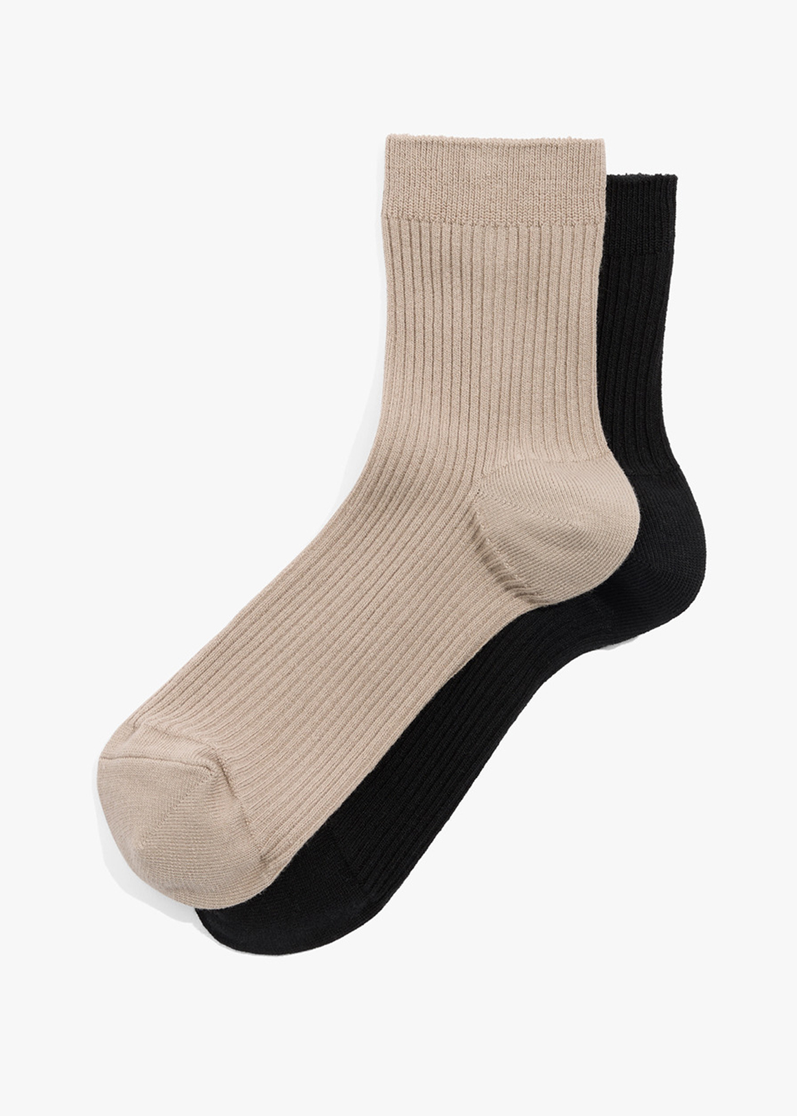 Australian Cotton Blend Ribbed Quarter Crew Sock Pack of 2 | Woolworths ...