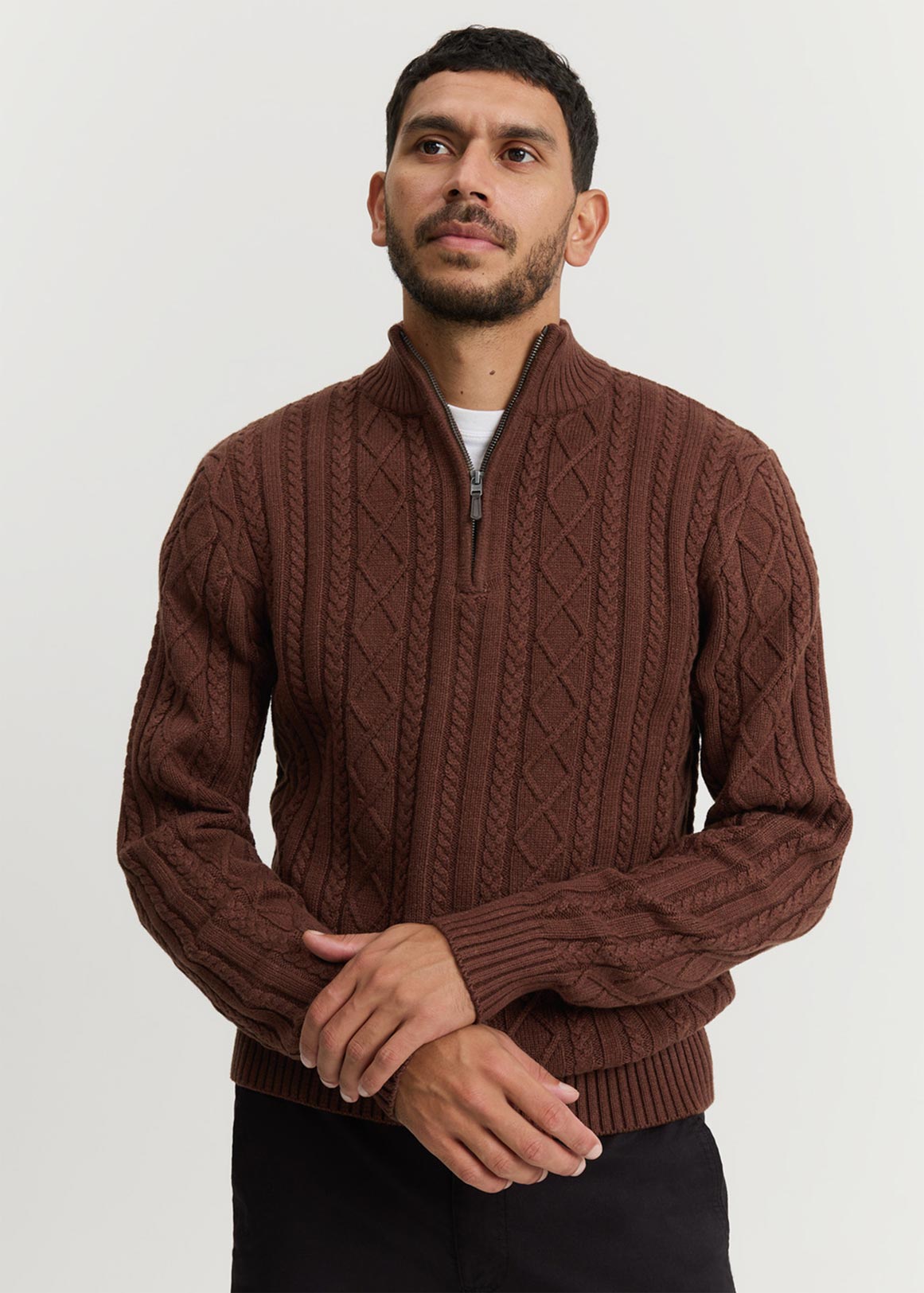 Purewhite Essential Knit Half Zip Sweater Heren Groen Heren shoppen Purewhite Essential Knit Half Zip Sweater Heren Groen Heren shoppen