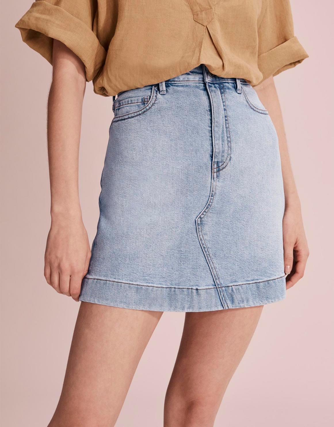 Australian Cotton Denim Mini Skirt