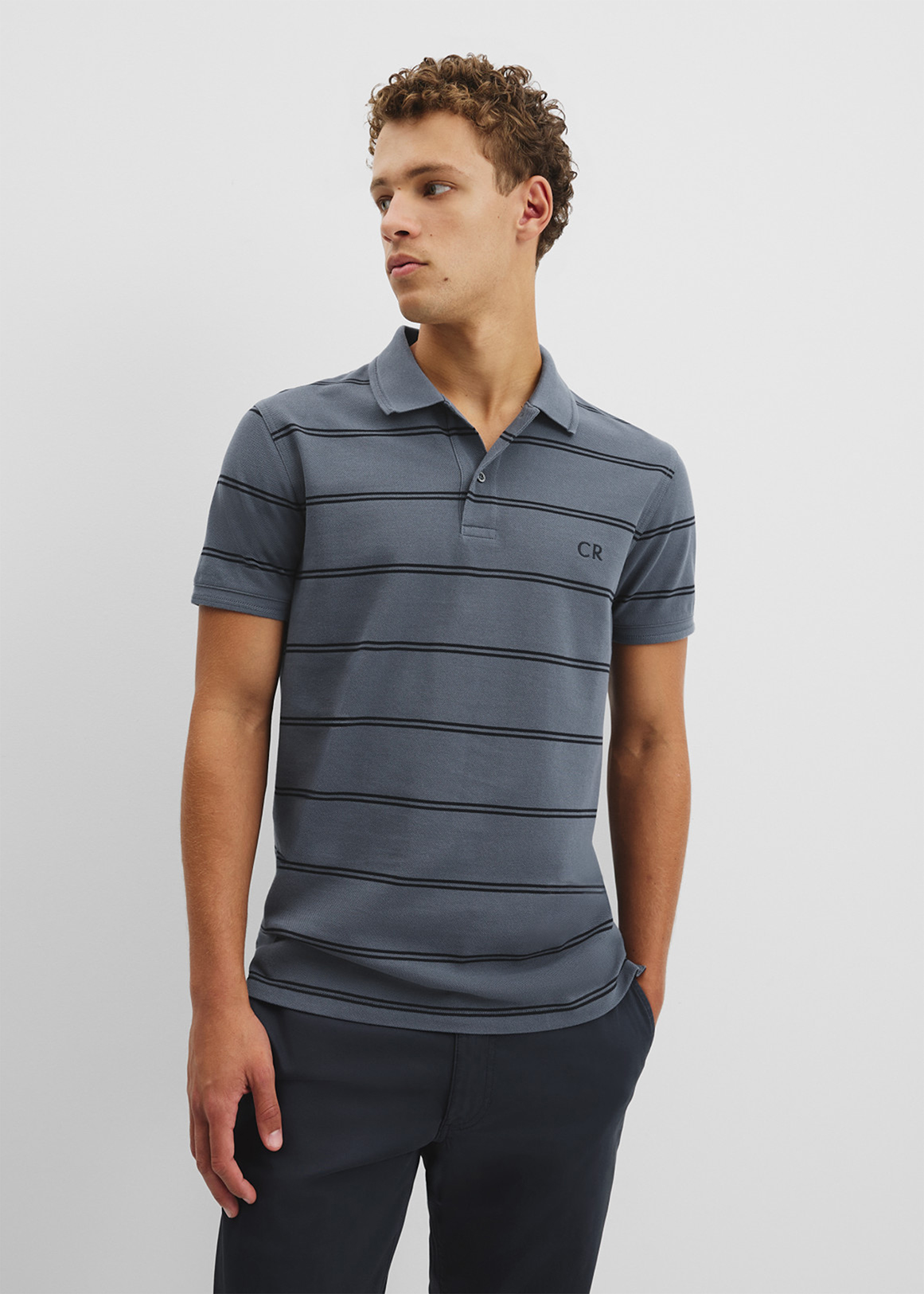 Australian Cotton Stripe Pique Polo