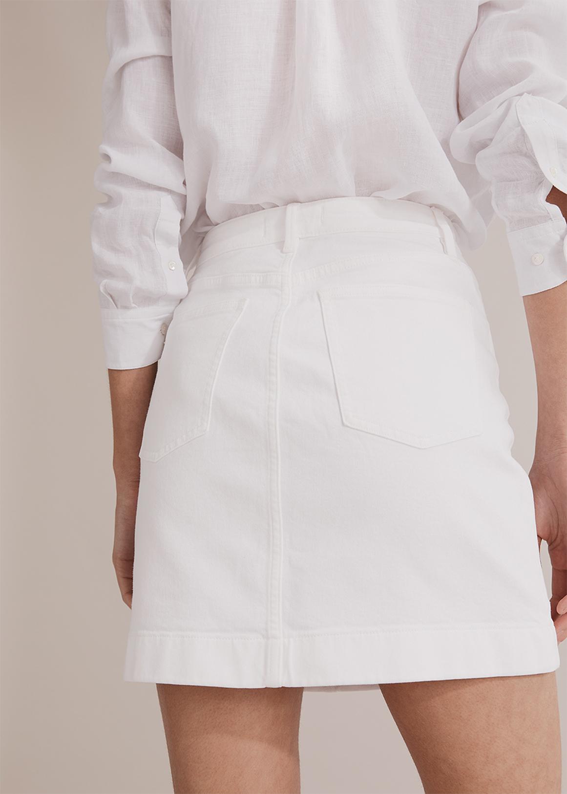 Buy ONLY White Check Dungaree Mini Skirt (White) Online - Best