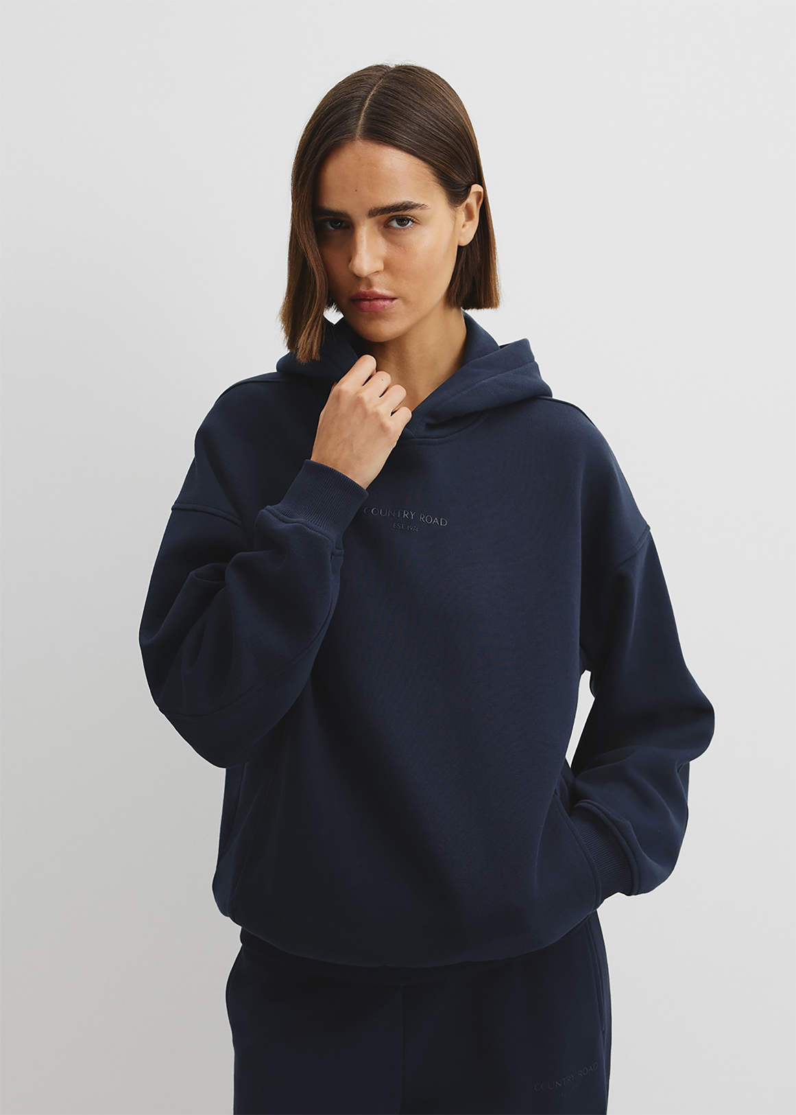 Australian Good Earth Cotton Pull Over Hooded Sweat