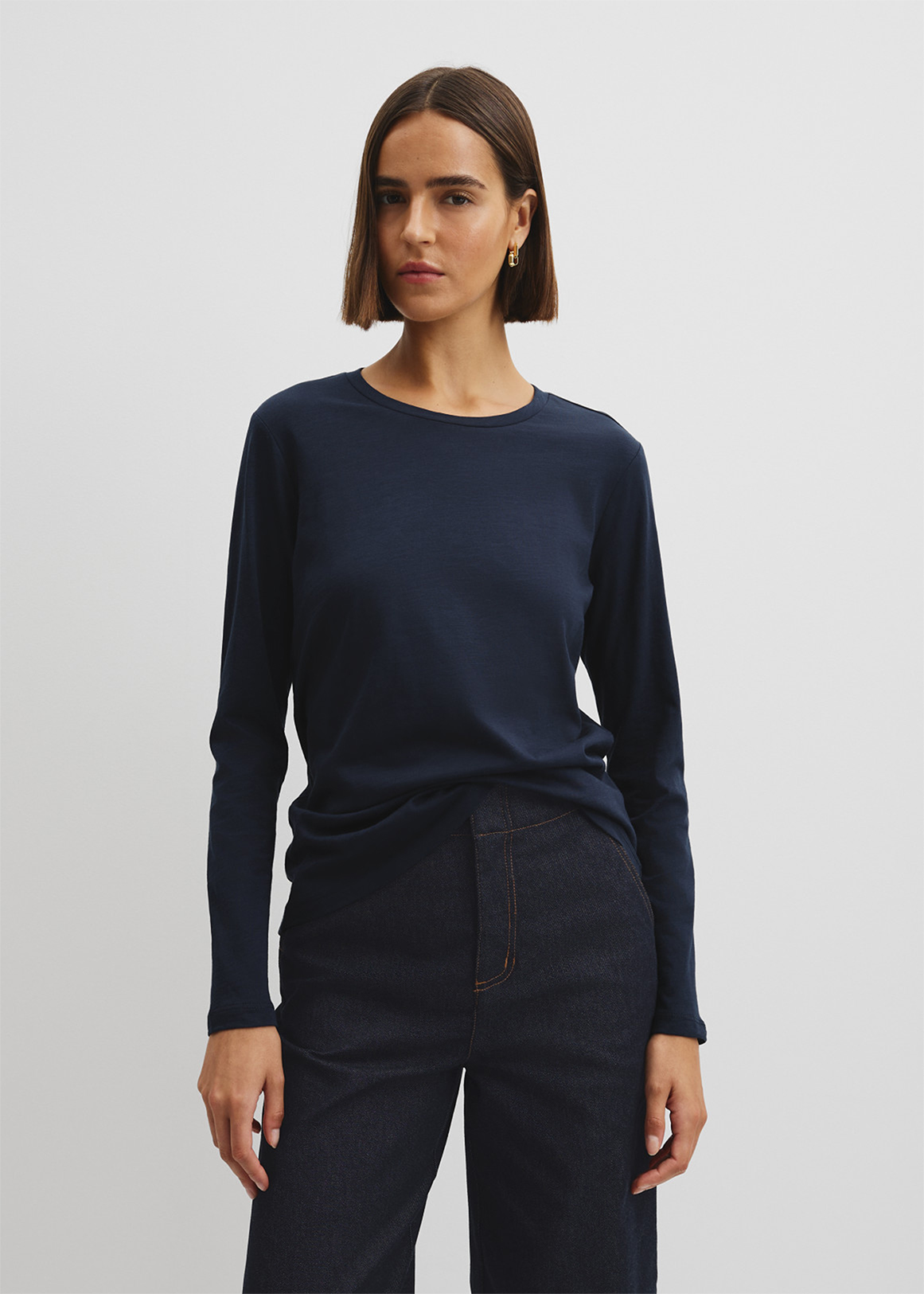 Australian Good Earth Cotton Textured Slub T-Shirt