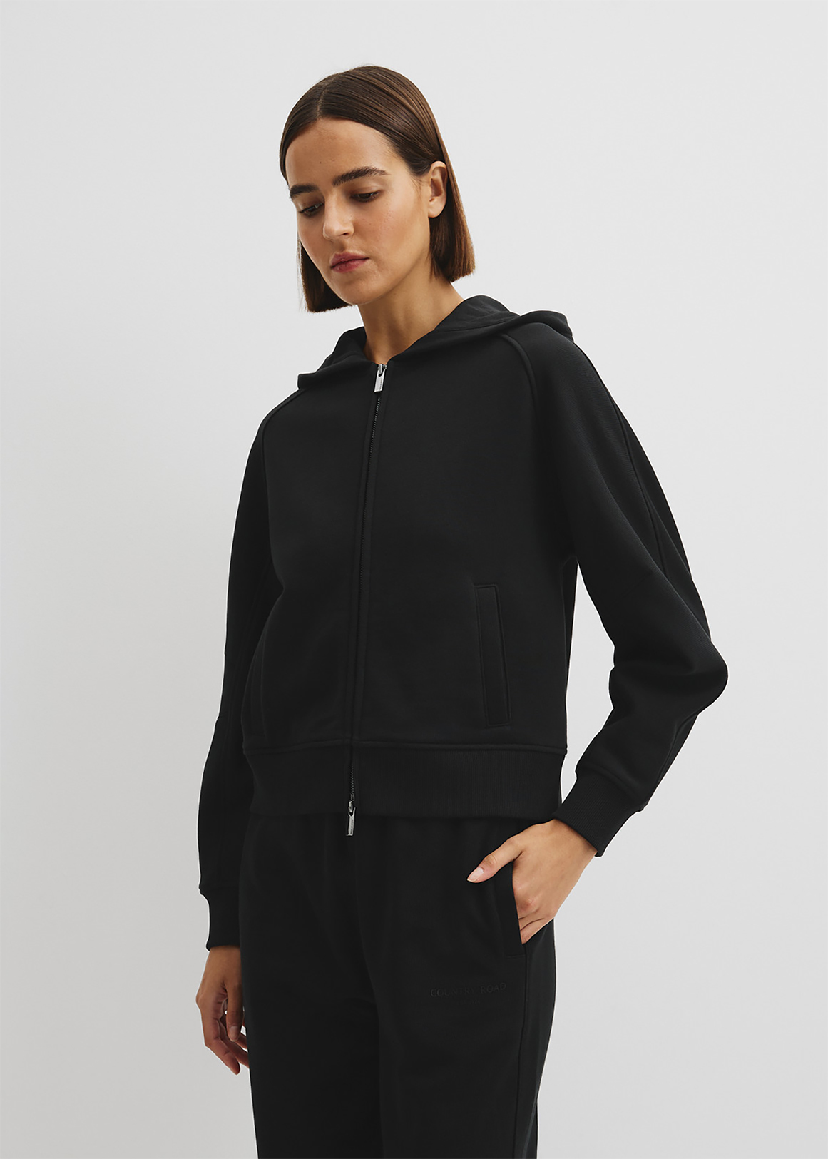 Australian Good Earth Cotton Zip Through Hooded Sweat