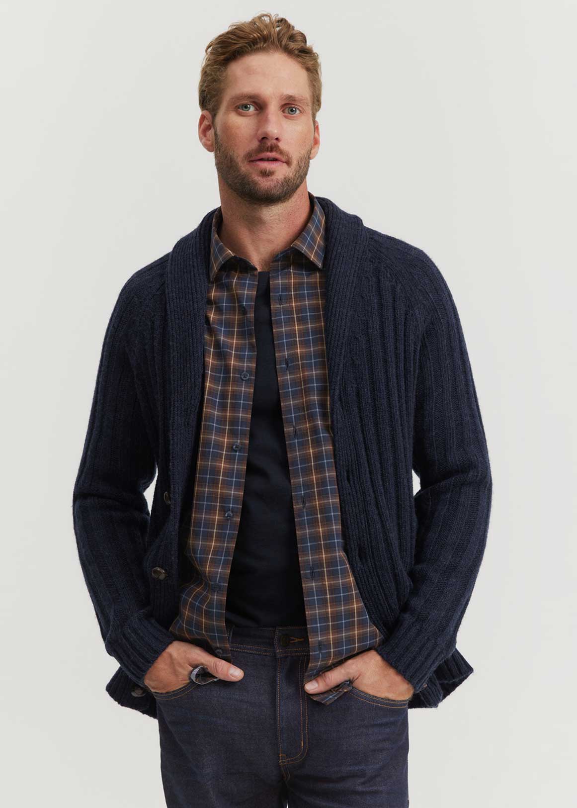 Australian Lambswool Rib Shawl Cardigan | Woolworths.co.za