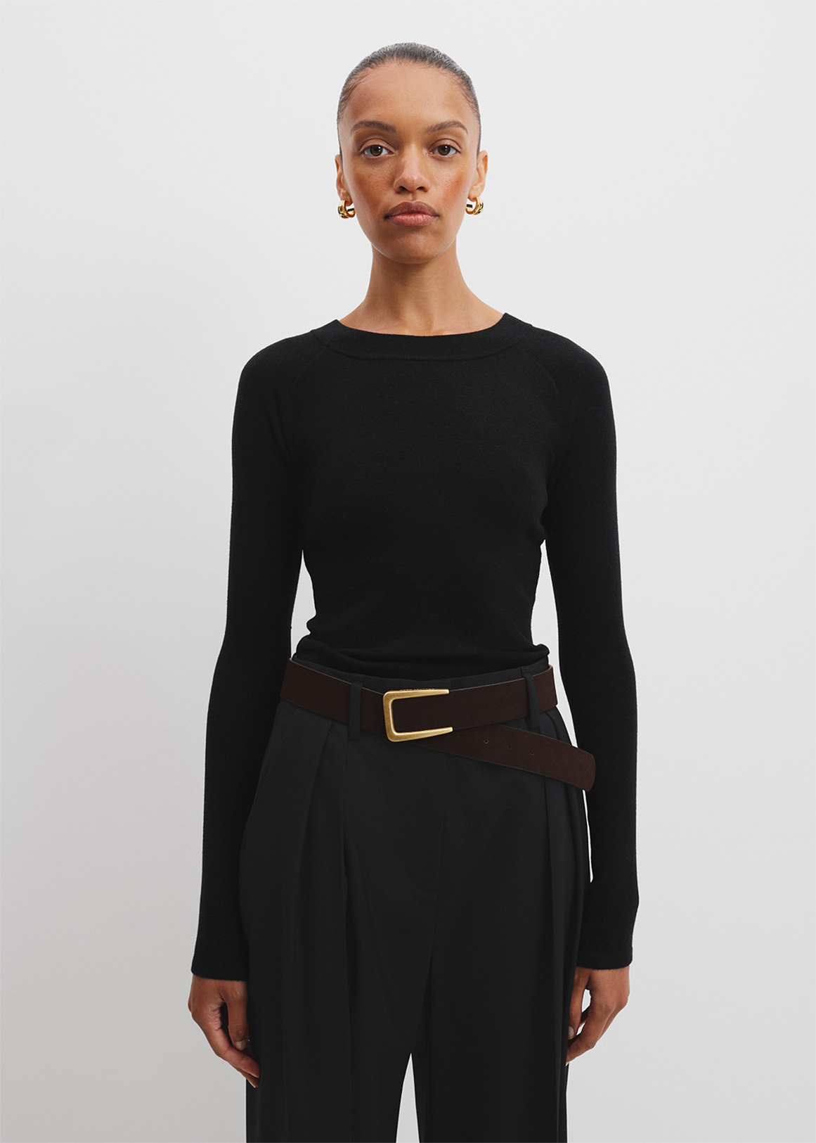 Australian Merino Wool Silk Long Sleeve Knit
