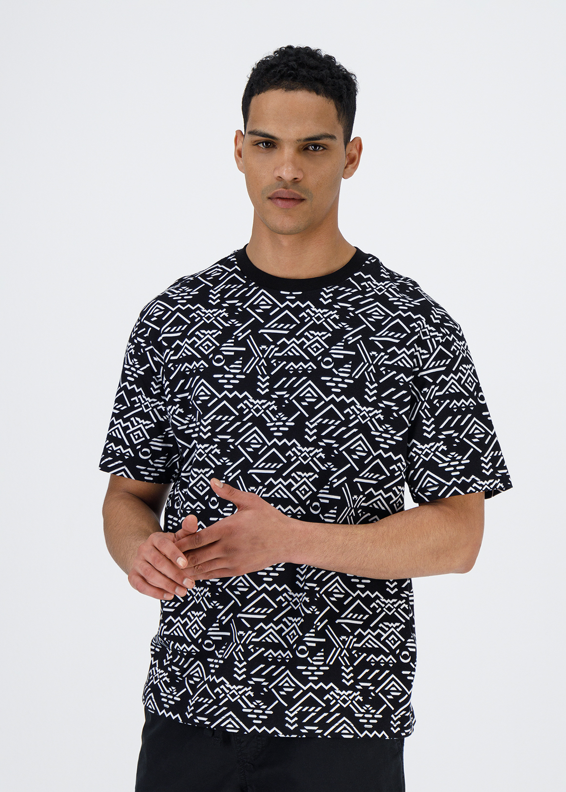 Aztec Print Slim Fit Cotton T-shirt | Woolworths.co.za