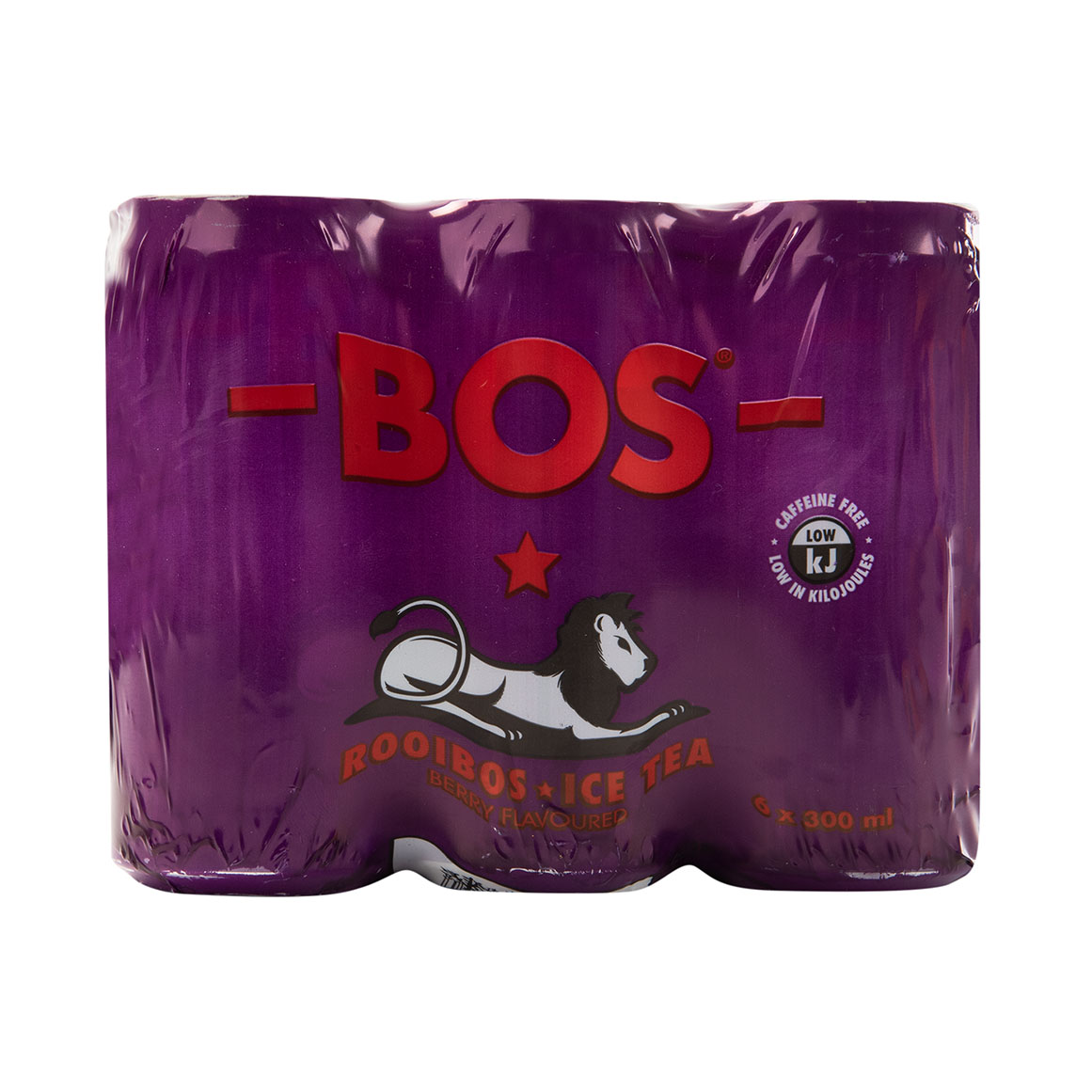 BOS Berry Flavoured Ice Tea 6 x 300 ml cans