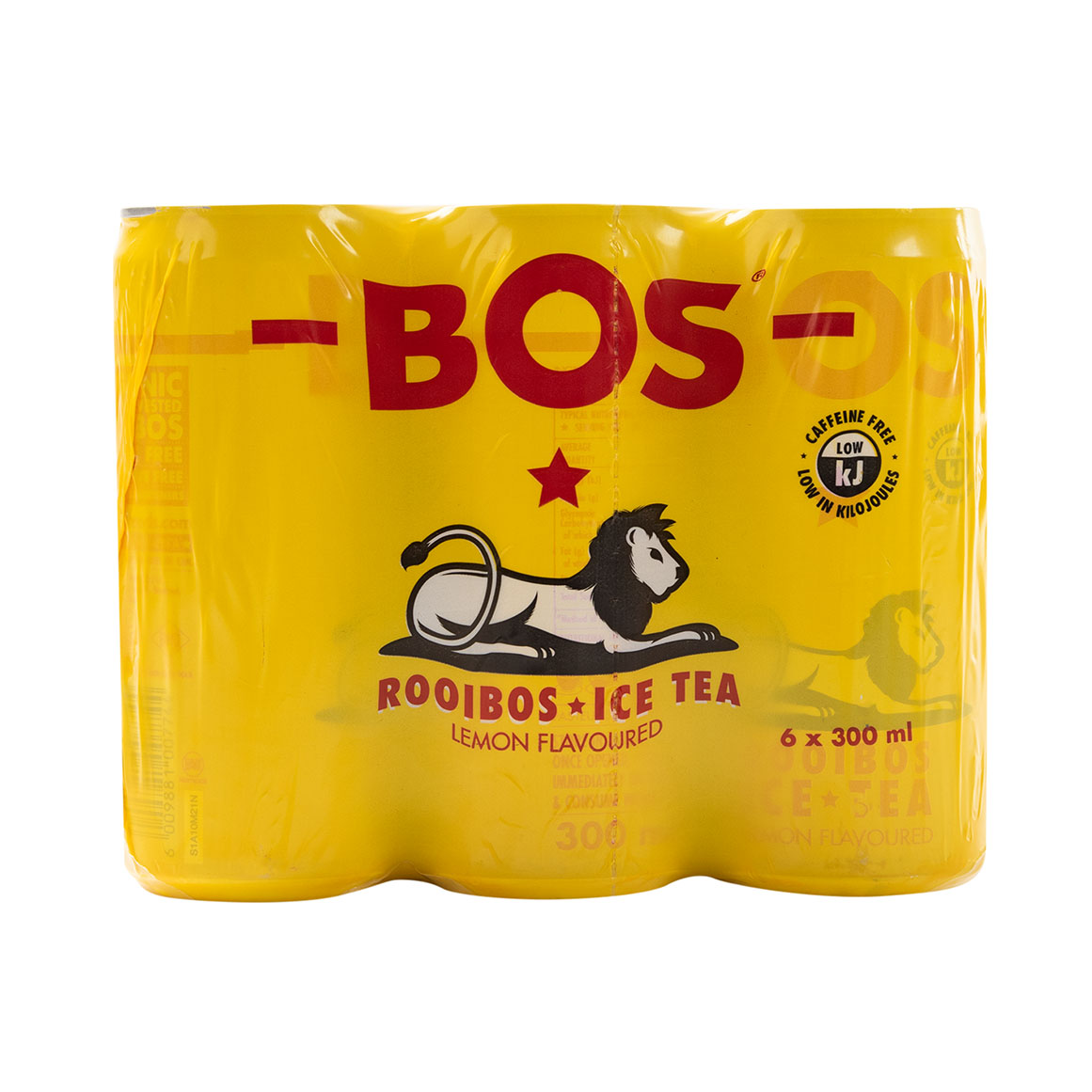 BOS Lemon Flavoured Ice Tea 6 x 300 ml cans