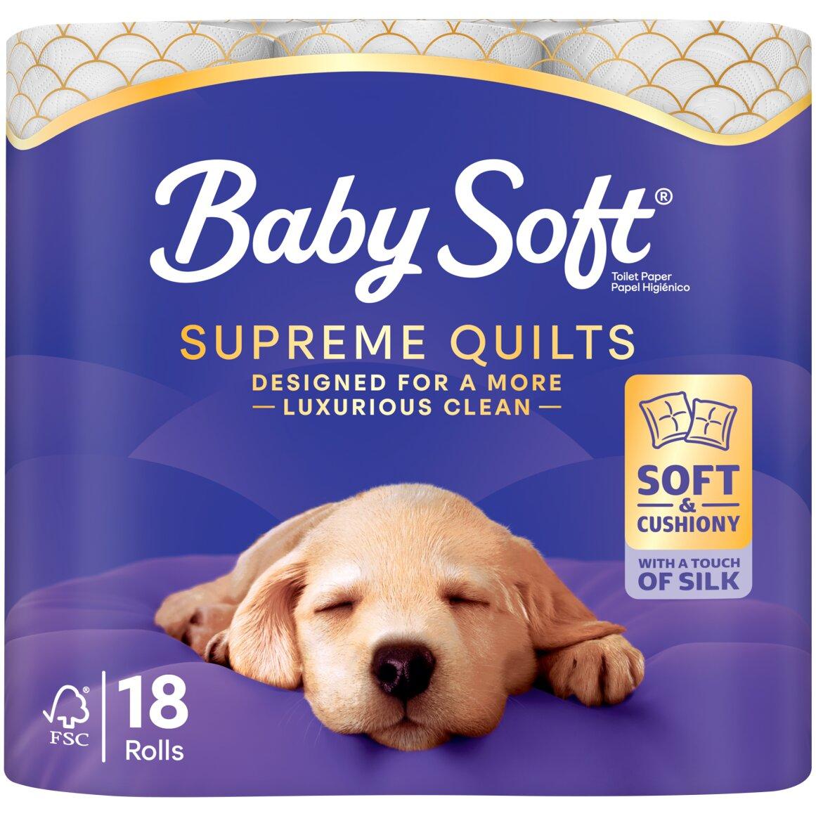 Baby Soft Supreme Quilts Two Ply Toilet Paper 18 pk