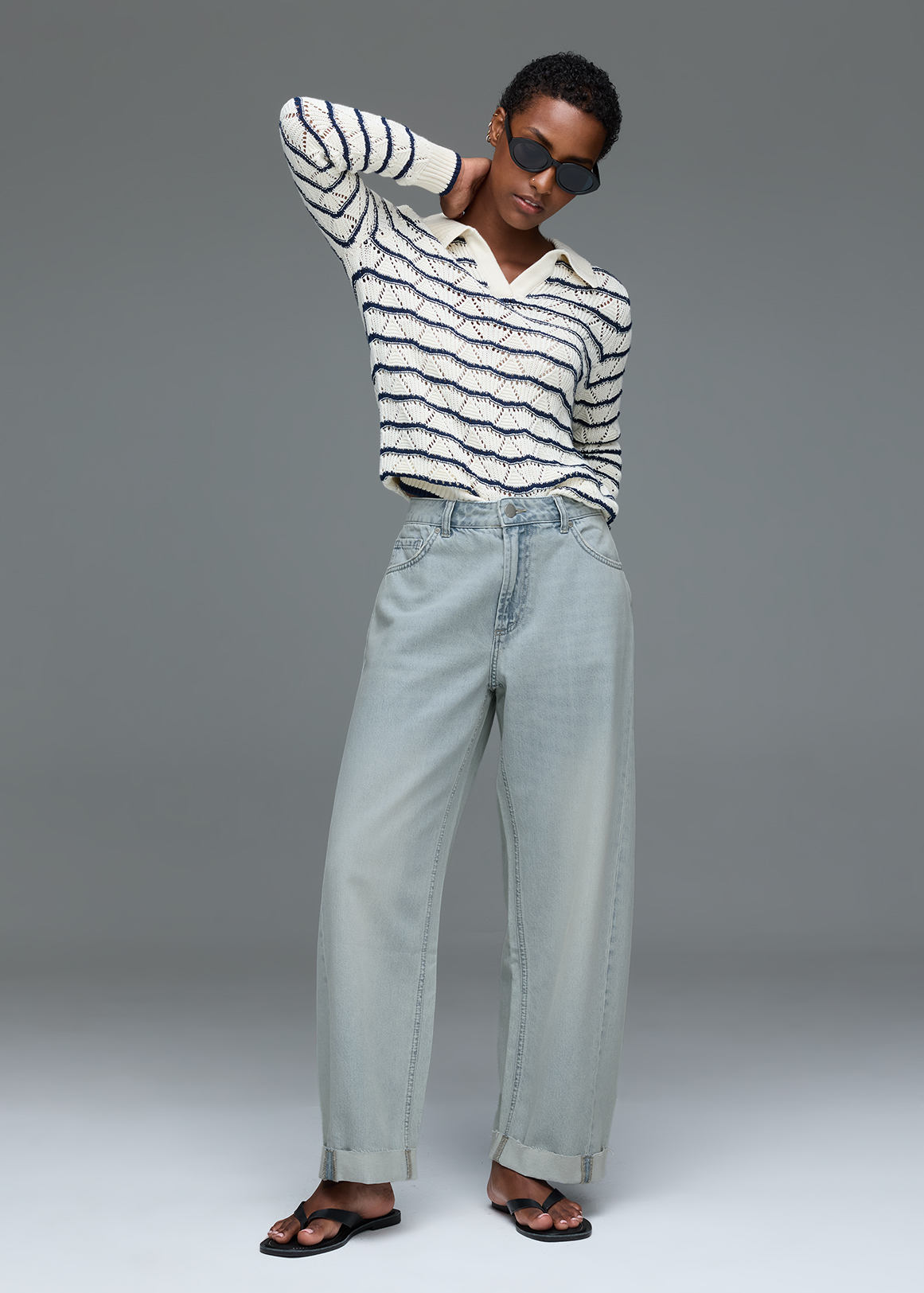 Baggy High Rise Barrel Jeans