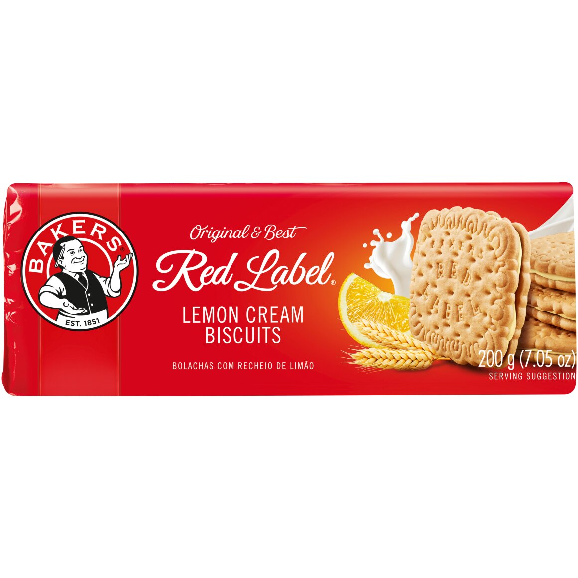 Bakers Original Red Label Lemon Cream Biscuits 200 g