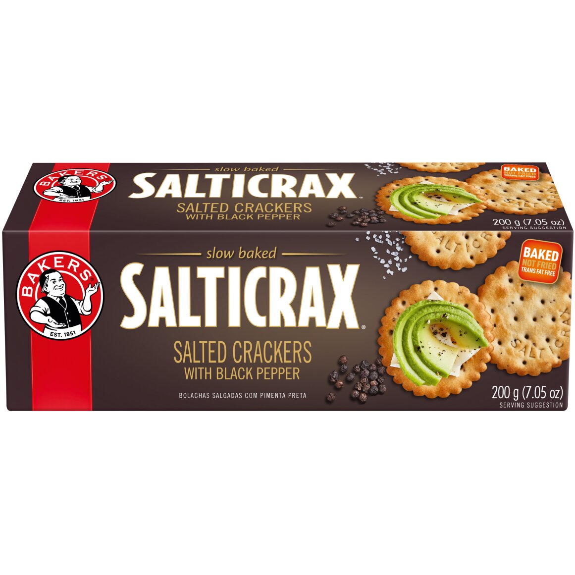 Bakers Salticrax With Black Pepper 200 g