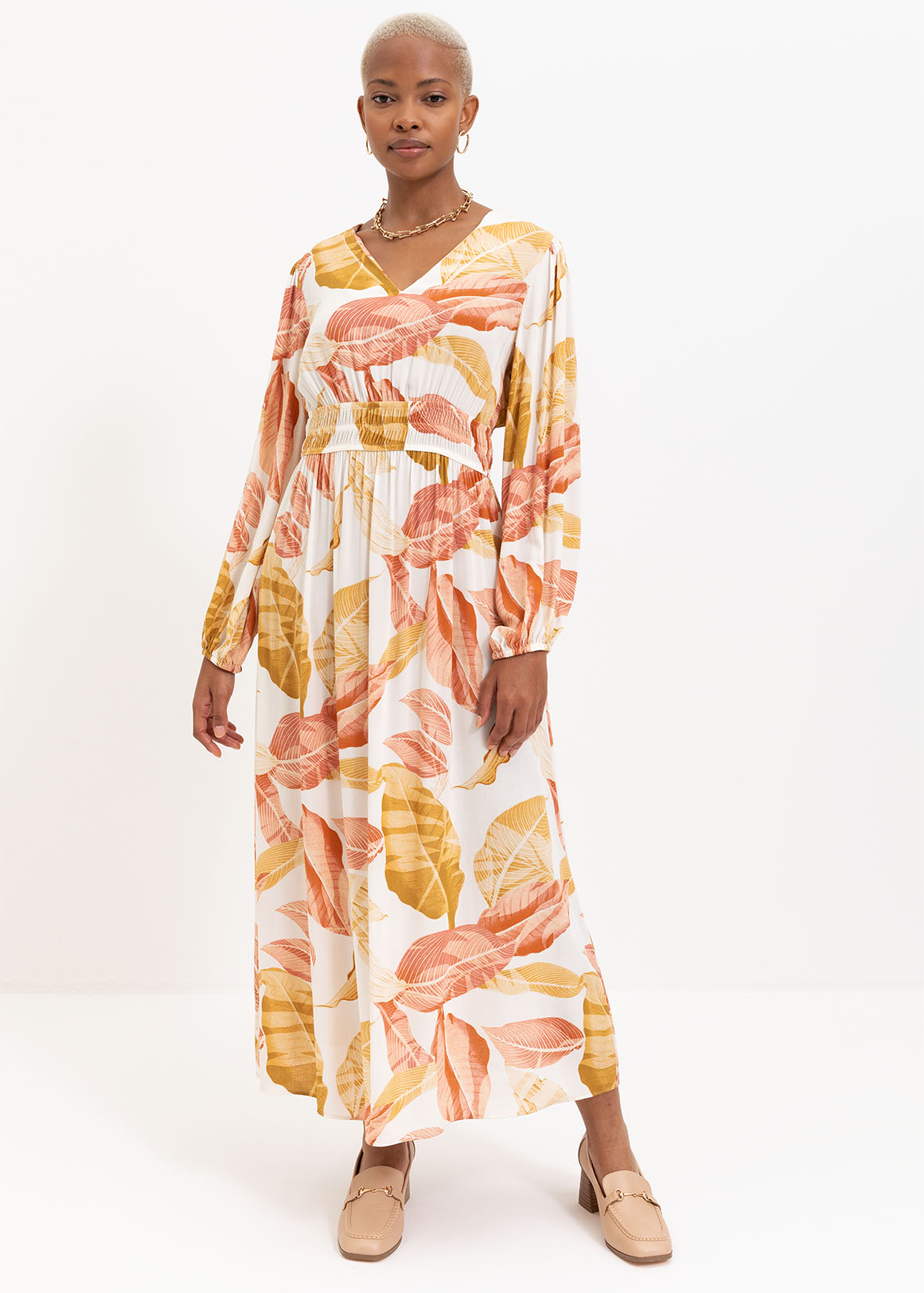 Balloon Sleeve Viscose Maxi Dress | Woolworths.co.za