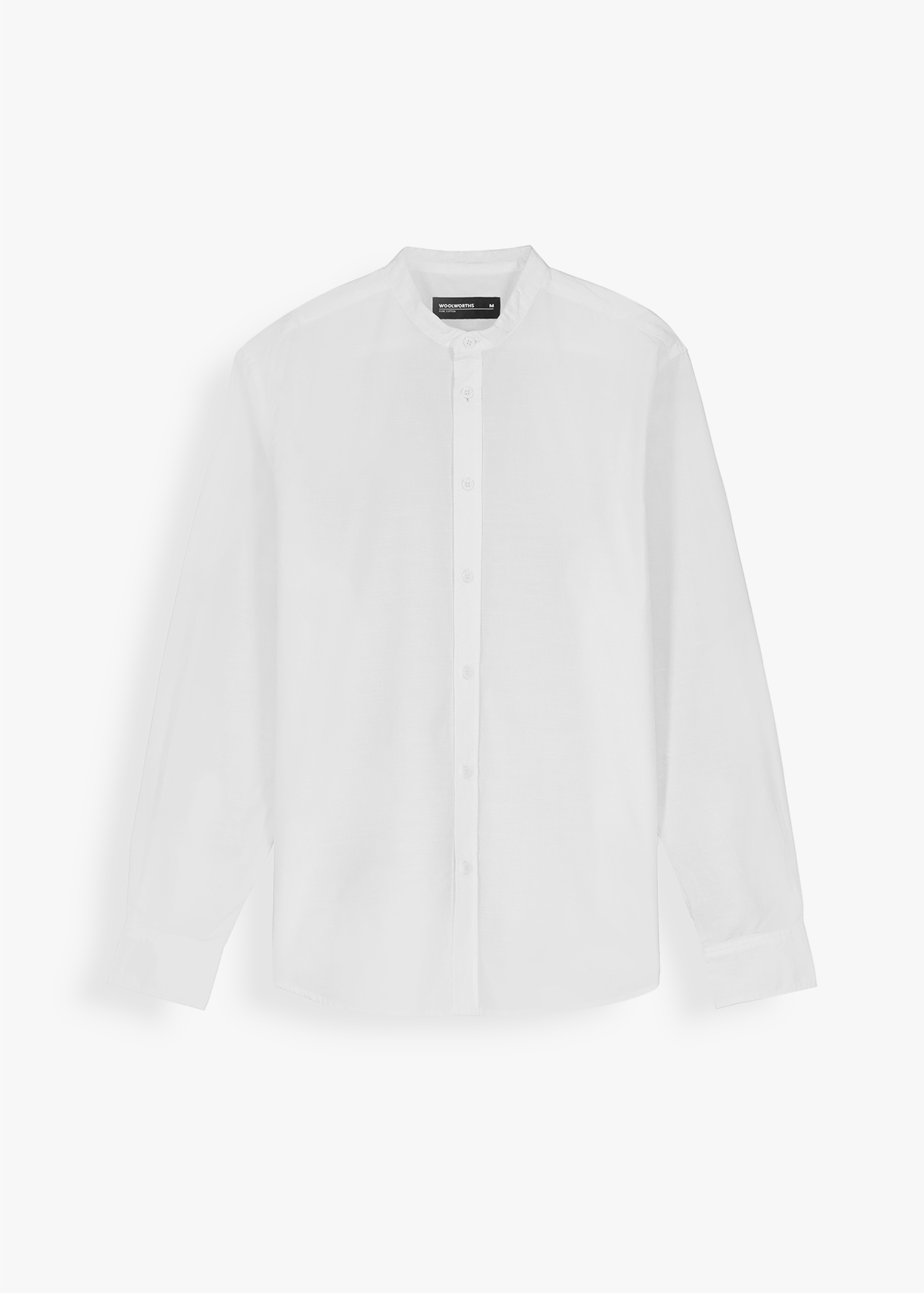 Band Collar Cotton Shirt | Woolworths.co.za